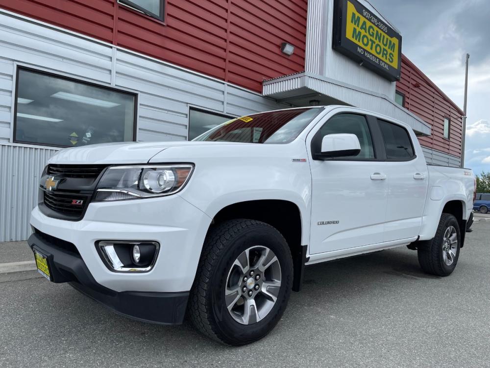 2018 White /Black Chevrolet Colorado Z71 Crew Cab 4WD (1GCPTDE16J1) with an 2.8L L4 DOHC 16V TURBO DIESEL engine, 6A transmission, located at 1960 Industrial Drive, Wasilla, 99654, (907) 376-5555, 61.573475, -149.400146 - Photo #0
