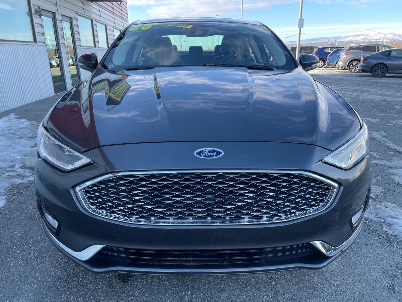 2020 Gray /Black Ford Fusion Titanium AWD (3FA6P0D92LR) with an 2.0L L4 DOHC 16V engine, 6A transmission, located at 44152 Sterling Highway, Soldotna, 99669, (907) 262-5555, 60.484917, -151.062408 - Photo #7