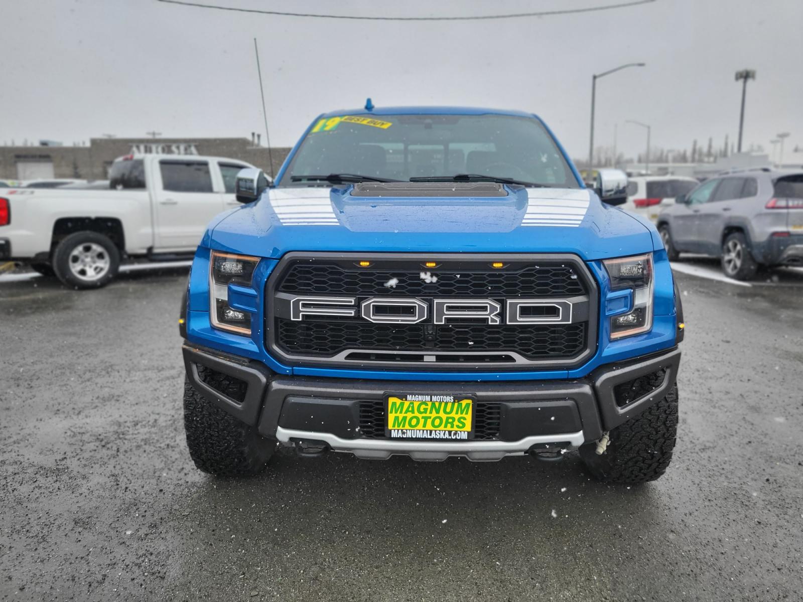 2019 Blue /Black Ford F-150 Raptor SuperCrew 4WD (1FTFW1RG7KF) with an 3.5 V6 engine, 6A transmission, located at 44152 Sterling Highway, Soldotna, 99669, (907) 262-5555, 60.484917, -151.062408 - Photo #0
