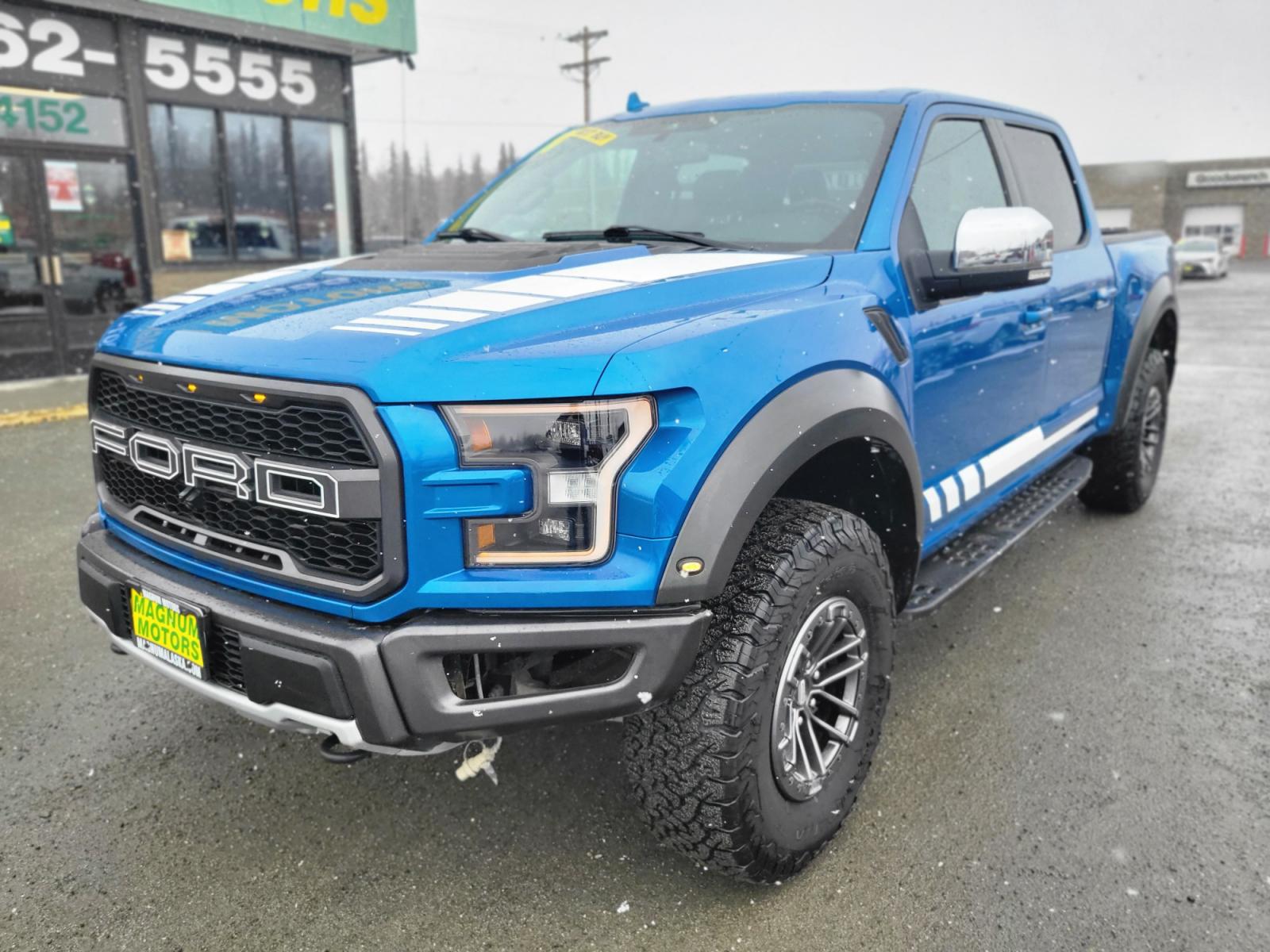 2019 Blue /Black Ford F-150 Raptor SuperCrew 4WD (1FTFW1RG7KF) with an 3.5 V6 engine, 6A transmission, located at 44152 Sterling Highway, Soldotna, 99669, (907) 262-5555, 60.484917, -151.062408 - Photo #2