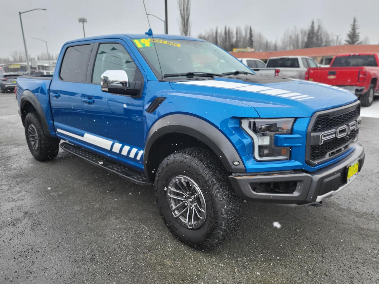 2019 Blue /Black Ford F-150 Raptor SuperCrew 4WD (1FTFW1RG7KF) with an 3.5 V6 engine, 6A transmission, located at 44152 Sterling Highway, Soldotna, 99669, (907) 262-5555, 60.484917, -151.062408 - Photo #8