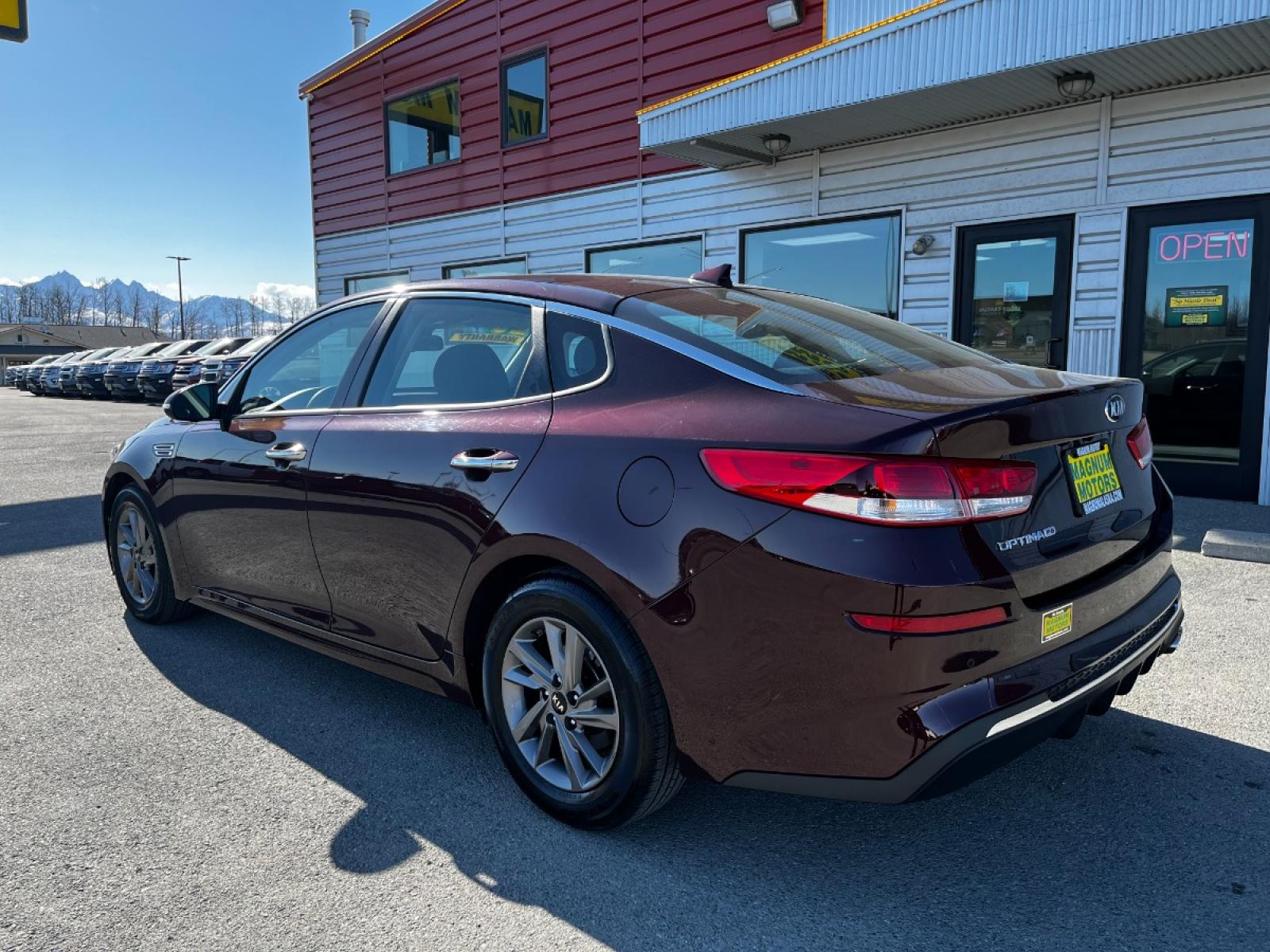 2020 Burgundy Kia Optima LX (5XXGT4L37LG) with an 2.4L L4 DOHC 16V engine, 6A transmission, located at 44152 Sterling Highway, Soldotna, 99669, (907) 262-5555, 60.484917, -151.062408 - Photo #2