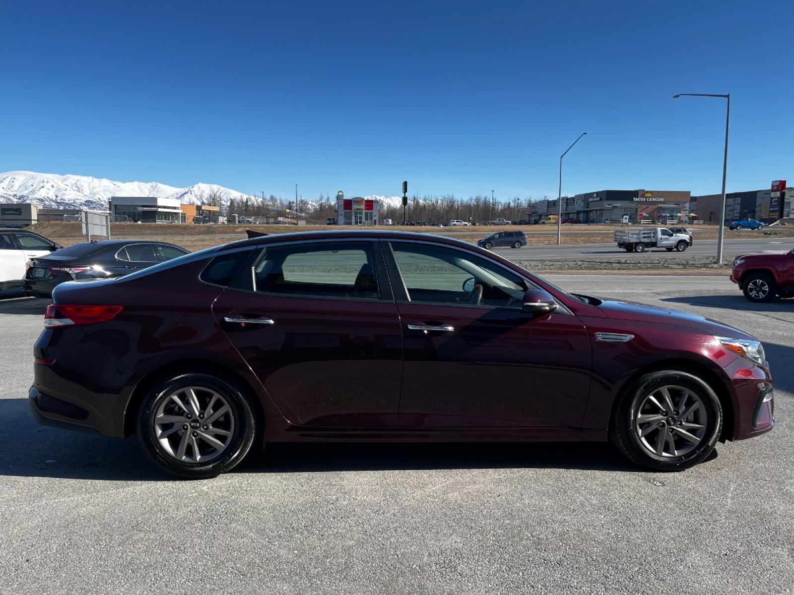 2020 Burgundy Kia Optima LX (5XXGT4L37LG) with an 2.4L L4 DOHC 16V engine, 6A transmission, located at 44152 Sterling Highway, Soldotna, 99669, (907) 262-5555, 60.484917, -151.062408 - Photo #4