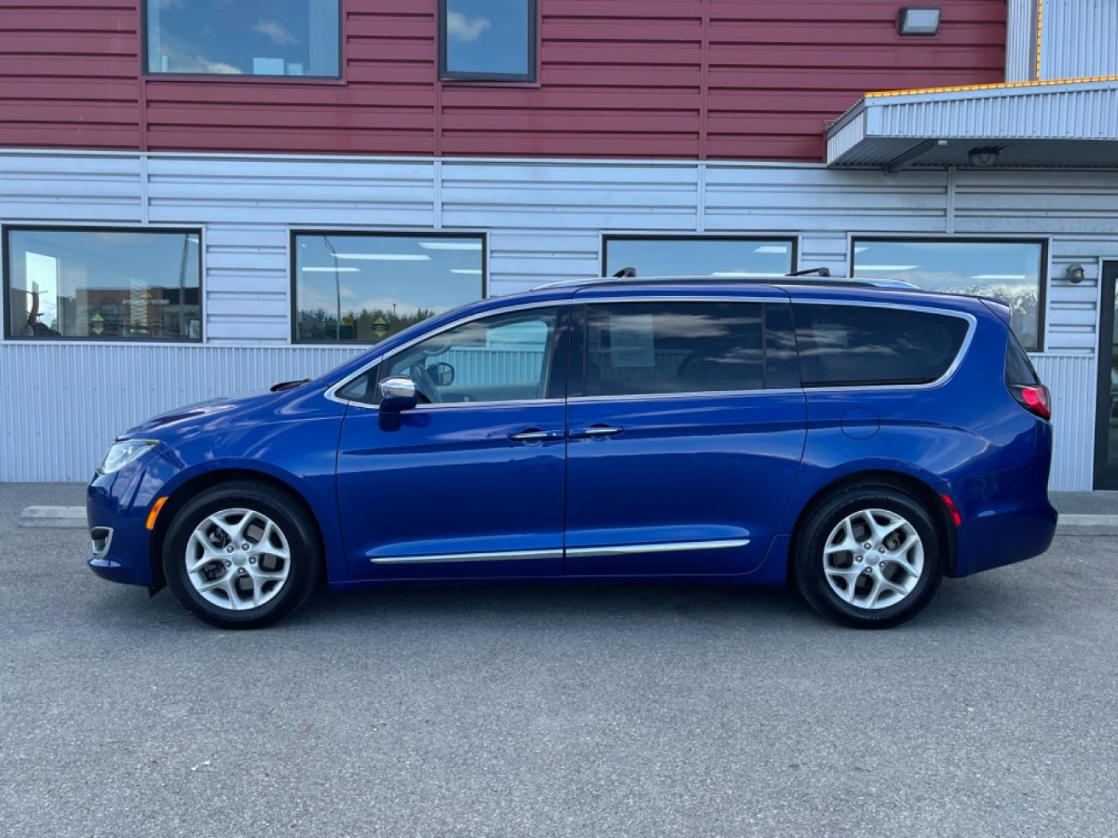 2020 Blue /white Chrysler Pacifica Limited (2C4RC1GGXLR) with an 3.6L V6 DOHC 24V engine, 9A transmission, located at 44152 Sterling Highway, Soldotna, 99669, (907) 262-5555, 60.484917, -151.062408 - Front Wheel drive - Photo #1