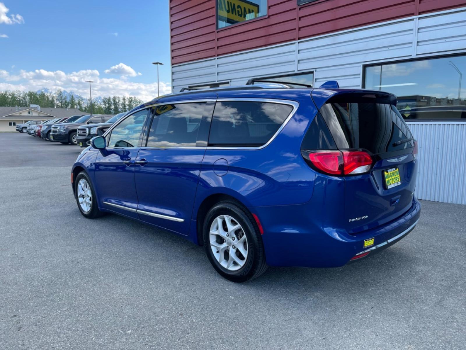 2020 Blue /white Chrysler Pacifica Limited (2C4RC1GGXLR) with an 3.6L V6 DOHC 24V engine, 9A transmission, located at 44152 Sterling Highway, Soldotna, 99669, (907) 262-5555, 60.484917, -151.062408 - Front Wheel drive - Photo #2