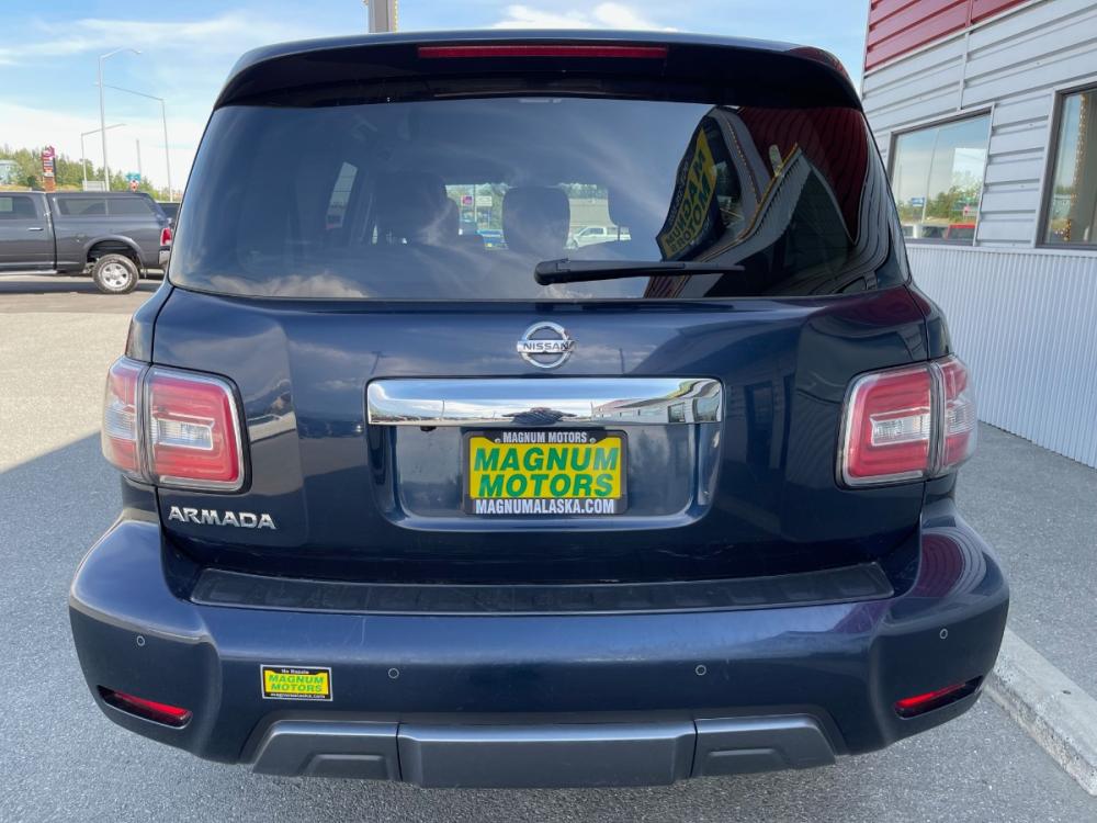 2020 Blue /Black Nissan Armada SV AWD (JN8AY2NC8LX) with an 5.6L V8 DOHC 32V engine, 7A transmission, located at 1960 Industrial Drive, Wasilla, 99654, (907) 376-5555, 61.573475, -149.400146 - Photo #4