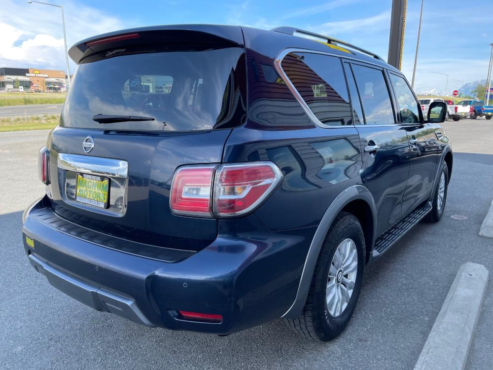 2020 Blue /Black Nissan Armada SV AWD (JN8AY2NC8LX) with an 5.6L V8 DOHC 32V engine, 7A transmission, located at 1960 Industrial Drive, Wasilla, 99654, (907) 376-5555, 61.573475, -149.400146 - Photo #5