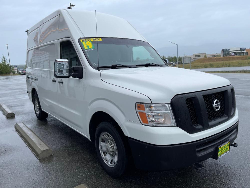 2019 White /Gray Nissan NV Cargo 2500 HD SV V8 High Roof (1N6AF0LY0KN) with an 5.6L V8 DOHC 32V engine, 5A transmission, located at 1960 Industrial Drive, Wasilla, 99654, (907) 376-5555, 61.573475, -149.400146 - Photo #5