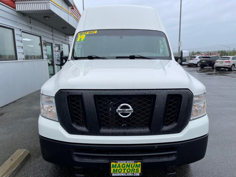 2019 White /Gray Nissan NV Cargo 2500 HD SV V8 High Roof (1N6AF0LY0KN) with an 5.6L V8 DOHC 32V engine, 5A transmission, located at 1960 Industrial Drive, Wasilla, 99654, (907) 376-5555, 61.573475, -149.400146 - Photo #6