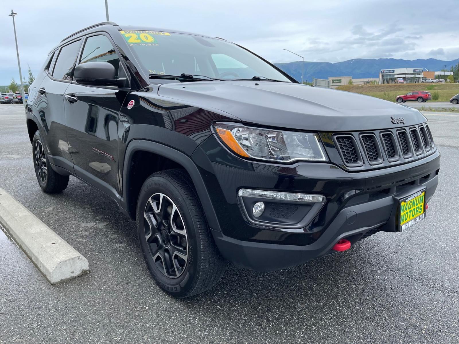 2020 Black /Black Jeep Compass Trailhawk 4WD (3C4NJDDB5LT) with an 2.4L L4 DOHC 16V engine, 9A transmission, located at 44152 Sterling Highway, Soldotna, 99669, (907) 262-5555, 60.484917, -151.062408 - Photo #6