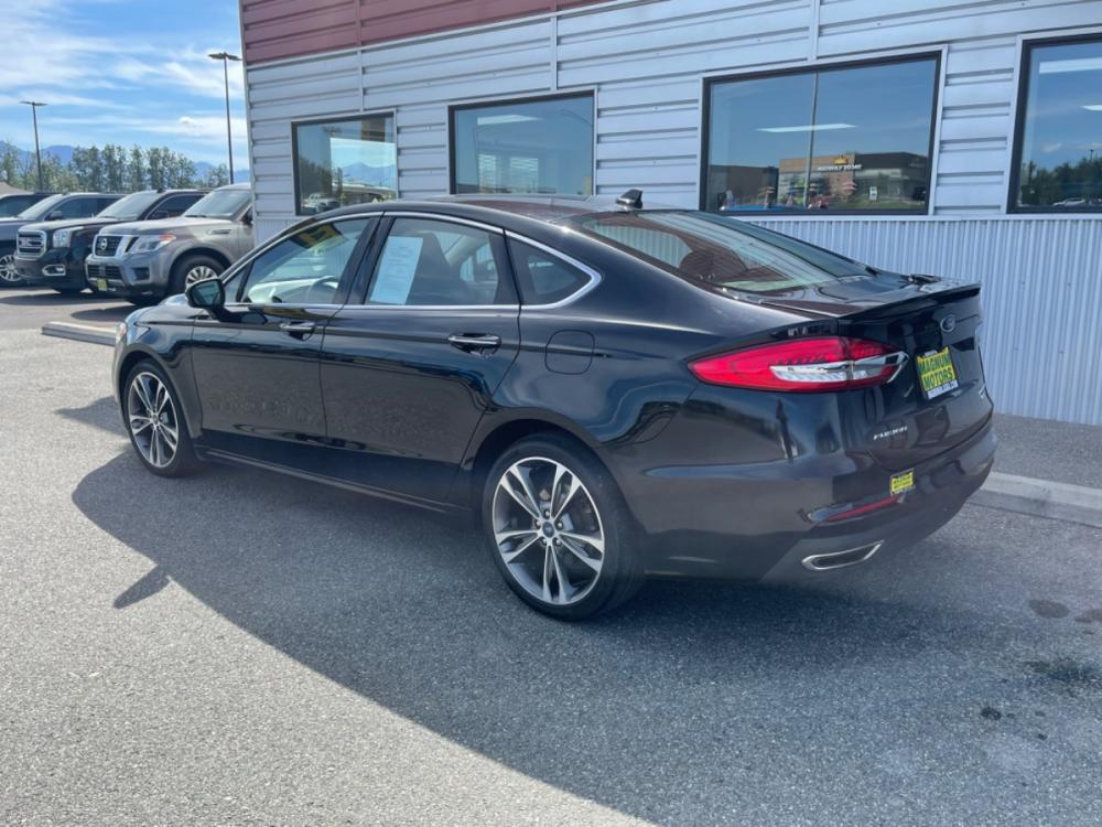 2020 Black /black Ford Fusion Titanium AWD (3FA6P0D94LR) with an 2.0L L4 DOHC 16V engine, 6A transmission, located at 1960 Industrial Drive, Wasilla, 99654, (907) 376-5555, 61.573475, -149.400146 - Photo #2