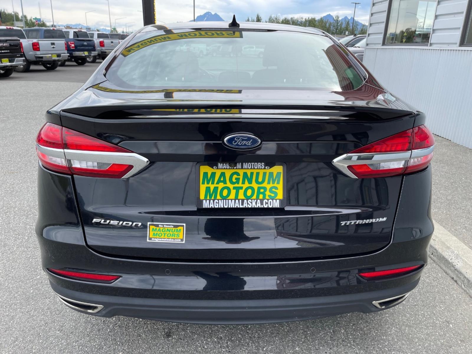 2020 Black /Black Ford Fusion Titanium AWD (3FA6P0D92LR) with an 2.0L L4 DOHC 16V engine, 6A transmission, located at 44152 Sterling Highway, Soldotna, 99669, (907) 262-5555, 60.484917, -151.062408 - Photo #4