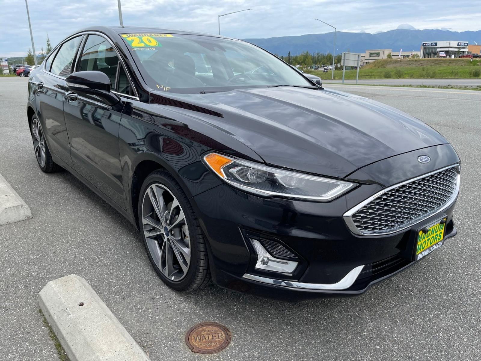 2020 Black /Black Ford Fusion Titanium AWD (3FA6P0D92LR) with an 2.0L L4 DOHC 16V engine, 6A transmission, located at 44152 Sterling Highway, Soldotna, 99669, (907) 262-5555, 60.484917, -151.062408 - Photo #6