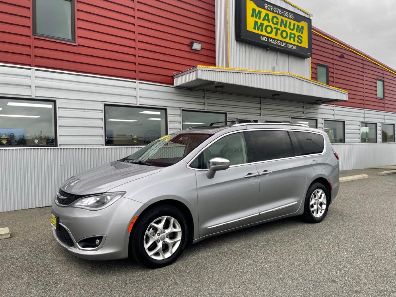 2020 Gray Chrysler Pacifica Limited (2C4RC1GG5LR) with an 3.6L V6 DOHC 24V engine, 9A transmission, located at 44152 Sterling Highway, Soldotna, 99669, (907) 262-5555, 60.484917, -151.062408 - Photo #0