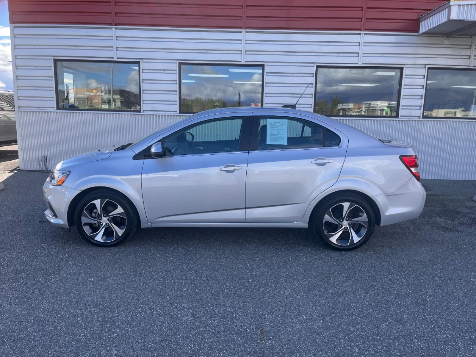 2020 Silver /gray Chevrolet Sonic Premier Auto Sedan (1G1JF5SB2L4) with an 1.4L L4 DOHC 24V TURBO engine, 6A transmission, located at 44152 Sterling Highway, Soldotna, 99669, (907) 262-5555, 60.484917, -151.062408 - Photo #1