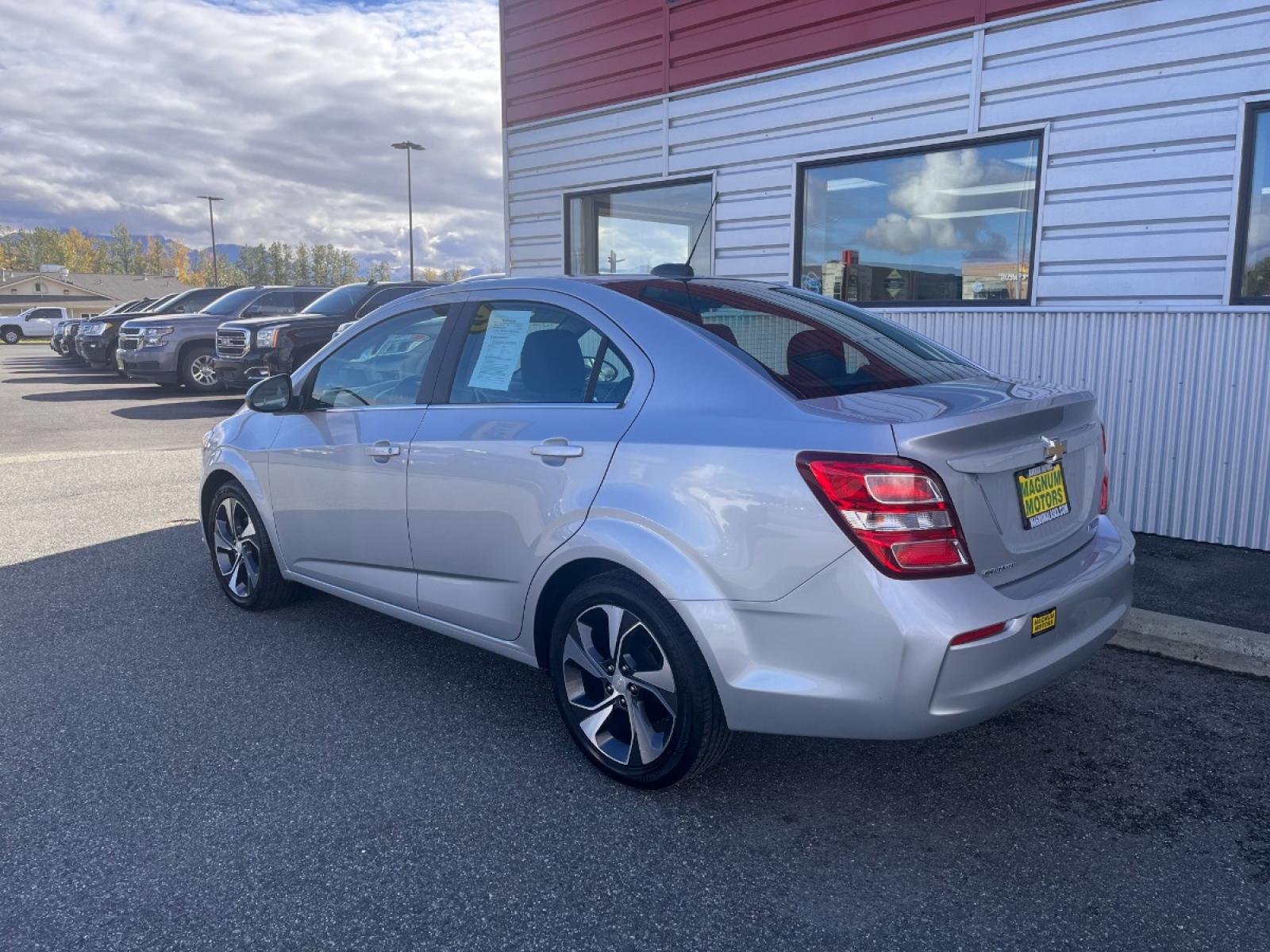 2020 Silver /gray Chevrolet Sonic Premier Auto Sedan (1G1JF5SB2L4) with an 1.4L L4 DOHC 24V TURBO engine, 6A transmission, located at 44152 Sterling Highway, Soldotna, 99669, (907) 262-5555, 60.484917, -151.062408 - Photo #2