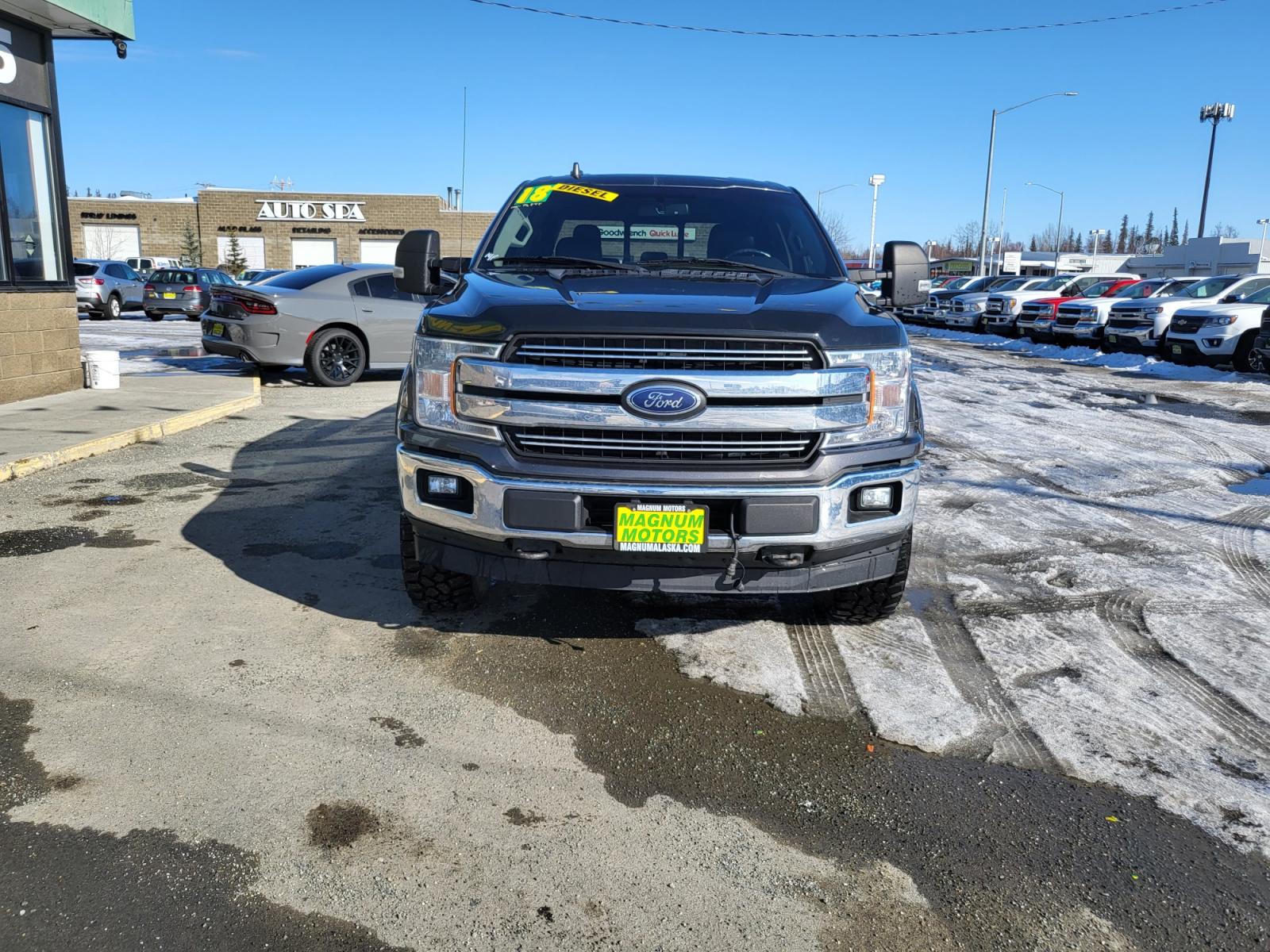 2018 Gray /black Ford F-150 Lariet SuperCrew 6.5-ft. Bed 4WD (1FTFW1E1XJF) with an 3.0 V6 DIESEL engine, 6A transmission, located at 44152 Sterling Highway, Soldotna, 99669, (907) 262-5555, 60.484917, -151.062408 - Photo #1