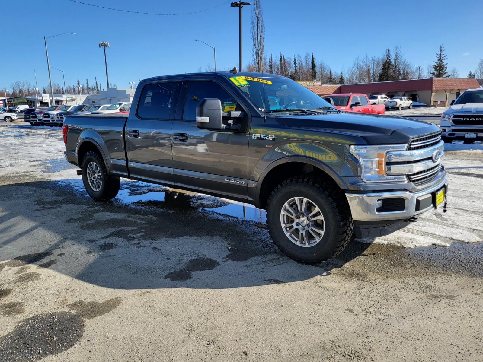 2018 Gray /black Ford F-150 Lariet SuperCrew 6.5-ft. Bed 4WD (1FTFW1E1XJF) with an 3.0 V6 DIESEL engine, 6A transmission, located at 44152 Sterling Highway, Soldotna, 99669, (907) 262-5555, 60.484917, -151.062408 - Photo #7