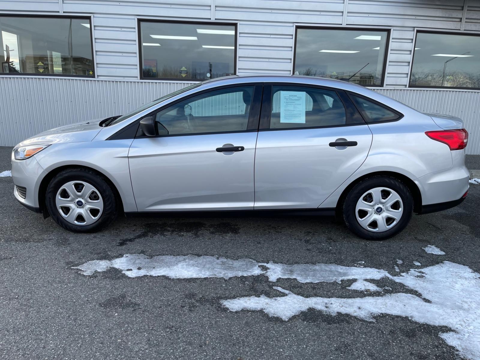 2017 Silver /Black Ford Focus S Sedan (1FADP3E26HL) with an 2.0L L4 DOHC 16V engine, 5-speed Manual transmission, located at 44152 Sterling Highway, Soldotna, 99669, (907) 262-5555, 60.484917, -151.062408 - Photo #2