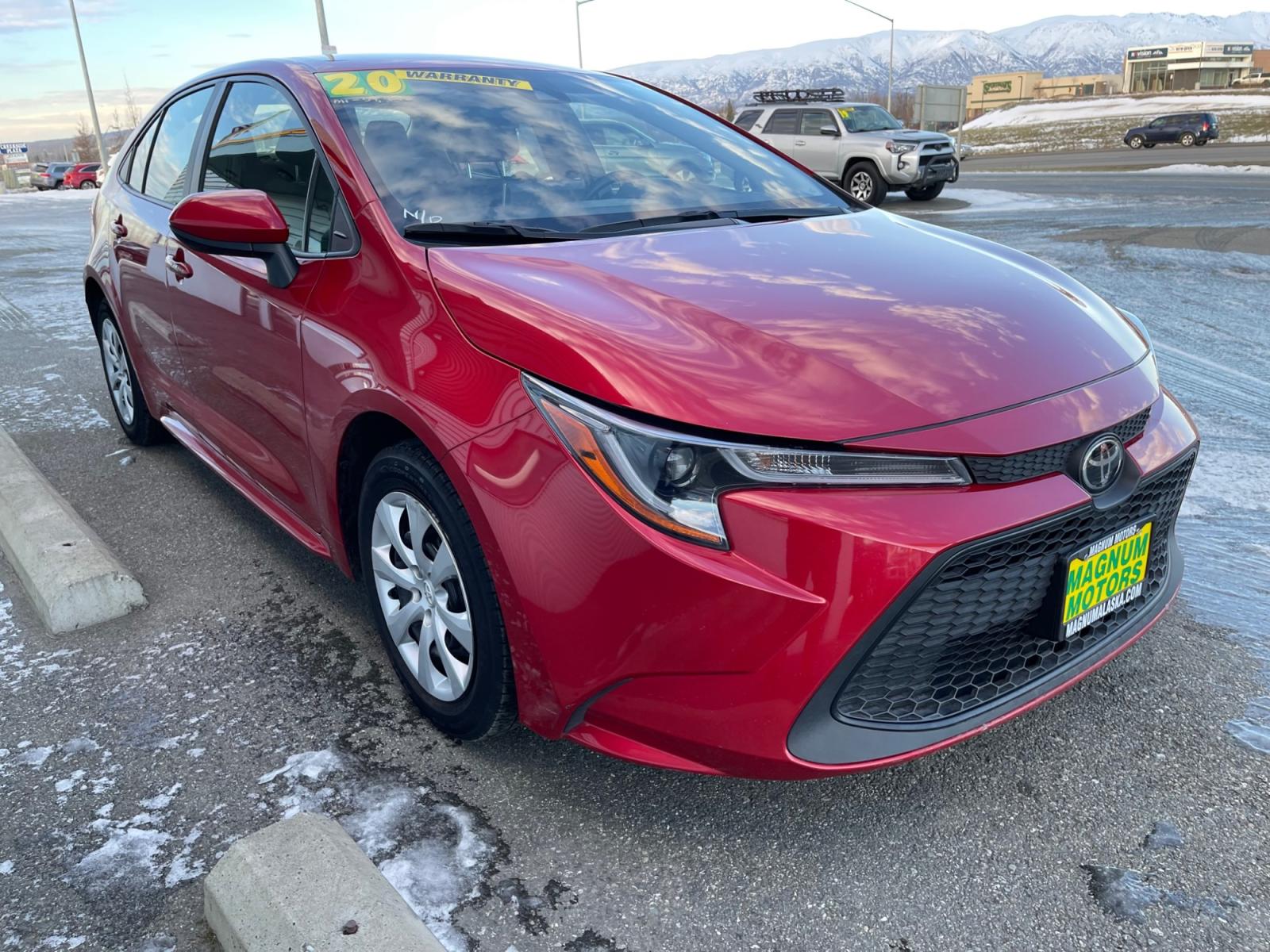 2020 Red /Black Toyota Corolla LE (JTDEPRAEXLJ) with an 1.8L L4 DOHC 16V engine, CVT transmission, located at 1960 Industrial Drive, Wasilla, 99654, (907) 376-5555, 61.573475, -149.400146 - Photo #6