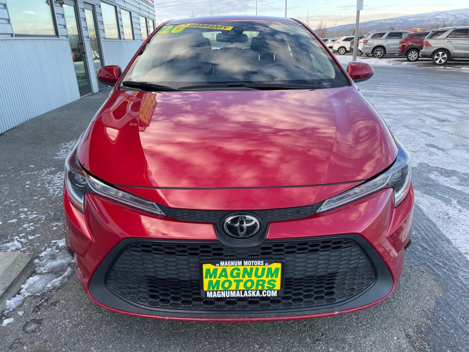 2020 Red /Black Toyota Corolla LE (JTDEPRAEXLJ) with an 1.8L L4 DOHC 16V engine, CVT transmission, located at 1960 Industrial Drive, Wasilla, 99654, (907) 376-5555, 61.573475, -149.400146 - Photo #7