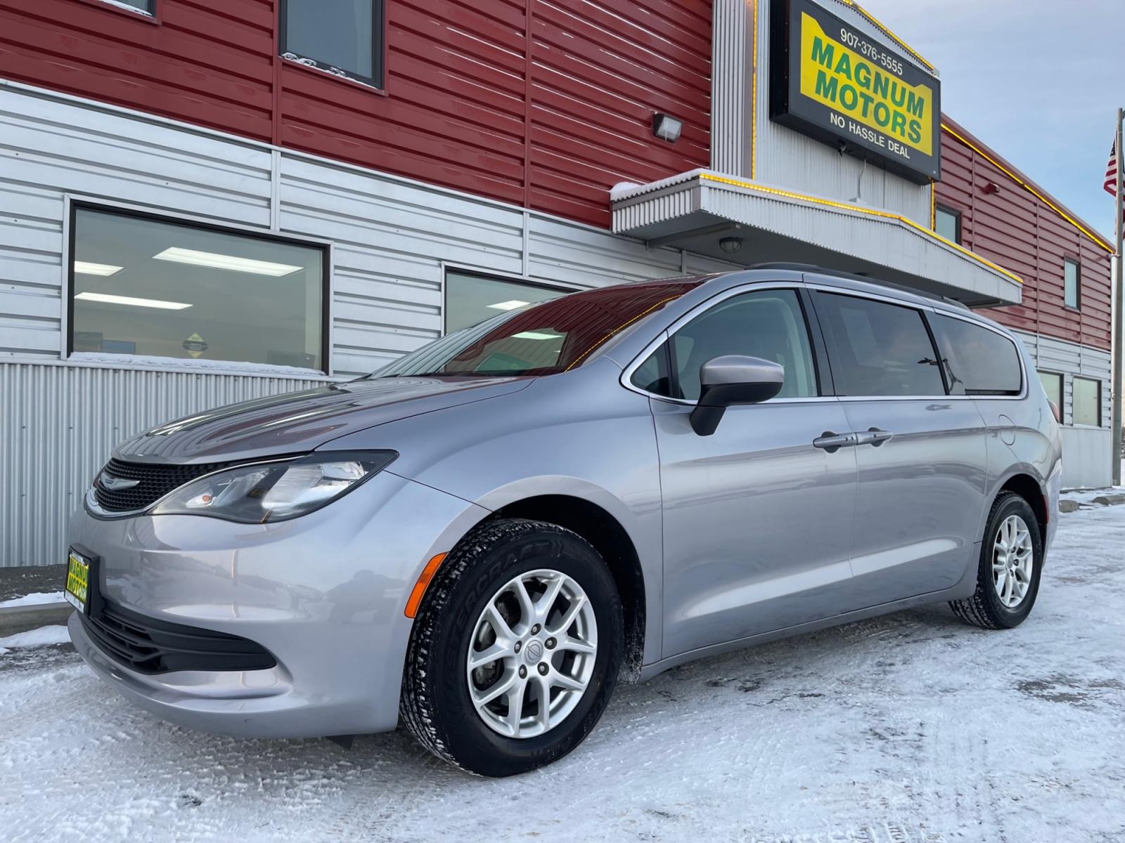 2020 Silver /Black Chrysler Voyager LXI (2C4RC1DG4LR) with an 3.6L V6 DOHC 24V engine, 9A transmission, located at 1960 Industrial Drive, Wasilla, 99654, (907) 376-5555, 61.573475, -149.400146 - Photo #0