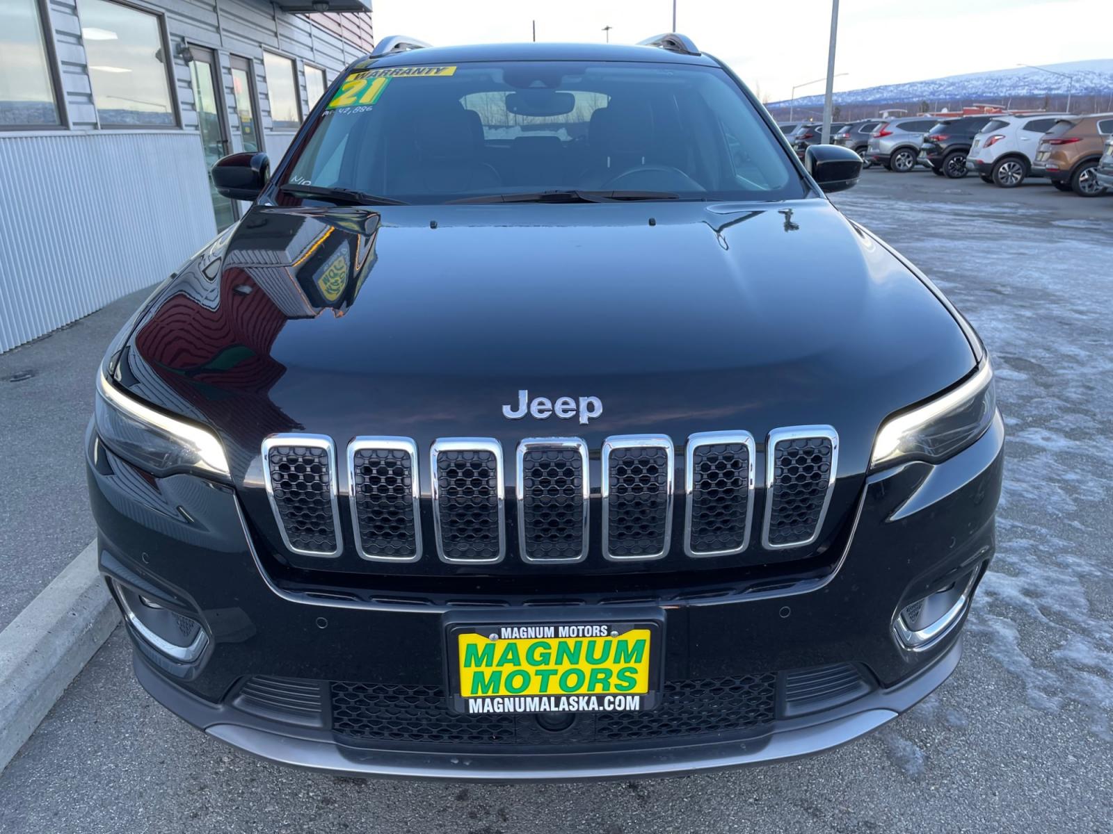 2021 Black /Black Jeep Cherokee Limited 4WD (1C4PJMDX5MD) with an 3.2L V6 DOHC 24V engine, 9A transmission, located at 1960 Industrial Drive, Wasilla, 99654, (907) 376-5555, 61.573475, -149.400146 - Photo #7