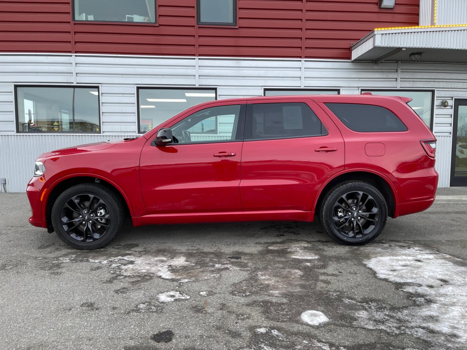 2021 Red /Black Dodge Durango GT AWD (1C4RDJDG3MC) with an 3.6L V6 DOHC 24V engine, 8A transmission, located at 1960 Industrial Drive, Wasilla, 99654, (907) 376-5555, 61.573475, -149.400146 - Photo #2