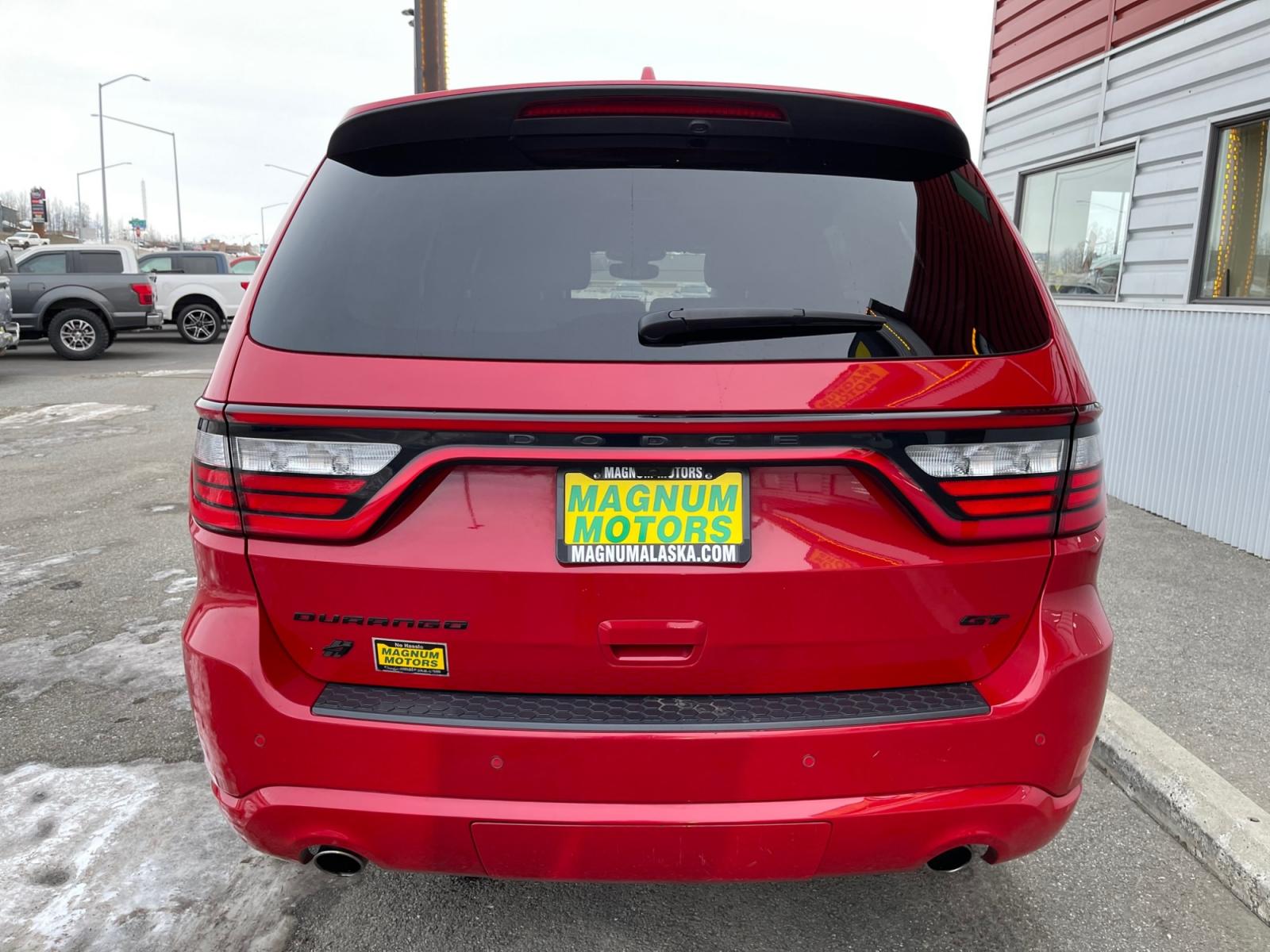 2021 Red /Black Dodge Durango GT AWD (1C4RDJDG3MC) with an 3.6L V6 DOHC 24V engine, 8A transmission, located at 1960 Industrial Drive, Wasilla, 99654, (907) 376-5555, 61.573475, -149.400146 - Photo #4