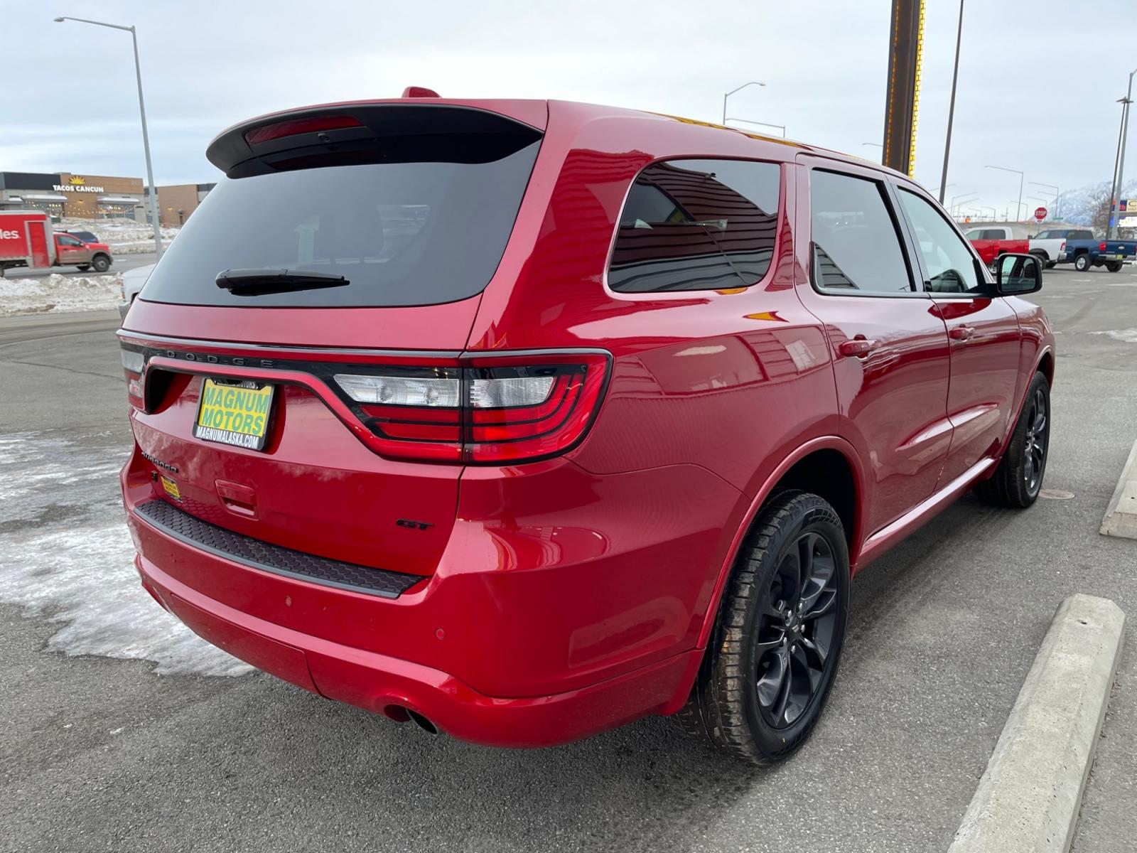 2021 Red /Black Dodge Durango GT AWD (1C4RDJDG3MC) with an 3.6L V6 DOHC 24V engine, 8A transmission, located at 1960 Industrial Drive, Wasilla, 99654, (907) 376-5555, 61.573475, -149.400146 - Photo #5