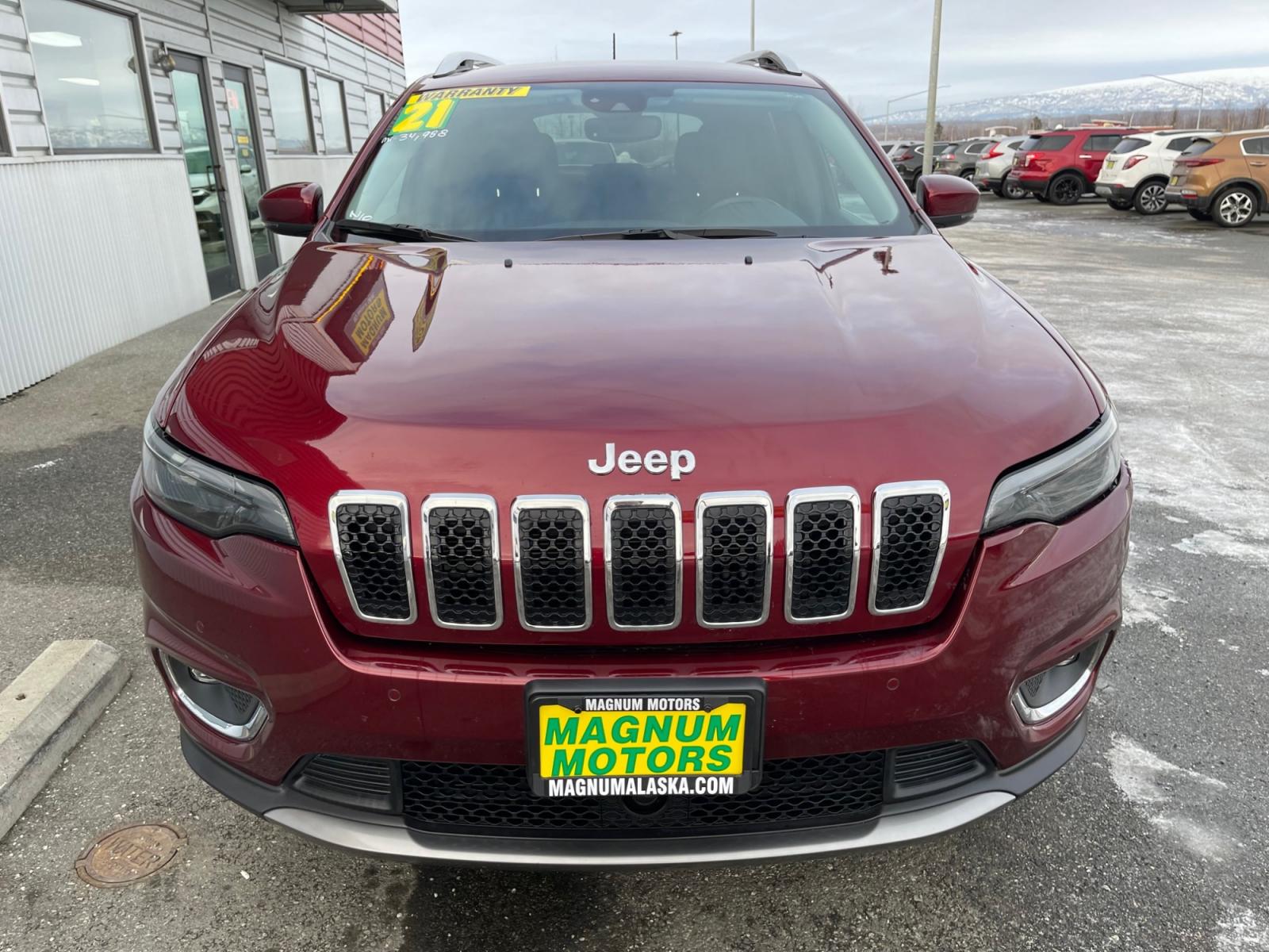 2021 Red /Black Jeep Cherokee Limited 4WD (1C4PJMDX7MD) with an 3.2L V6 DOHC 24V engine, 9A transmission, located at 1960 Industrial Drive, Wasilla, 99654, (907) 376-5555, 61.573475, -149.400146 - Photo #7