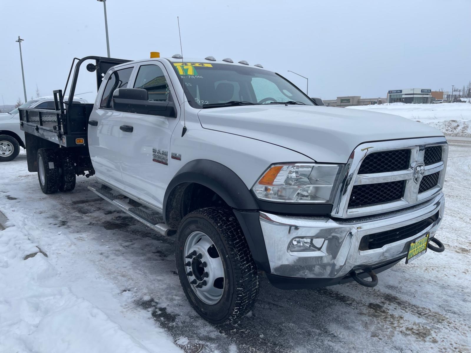 2017 White /Gray RAM 5500 Crew Cab LWB 4WD DRW (3C7WRNFJ5HG) with an 6.4L V8 OHV 16V engine, Automatic transmission, located at 44152 Sterling Highway, Soldotna, 99669, (907) 262-5555, 60.484917, -151.062408 - Photo #5