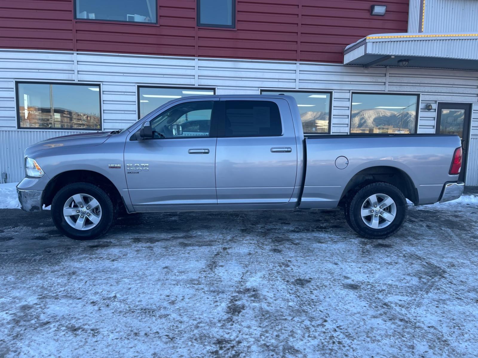 2020 Silver /Gray RAM 1500 Classic SLT Crew Cab 4WD (1C6RR7TT9LS) with an 5.7L V8 OHV 16V engine, 8A transmission, located at 1960 Industrial Drive, Wasilla, 99654, (907) 376-5555, 61.573475, -149.400146 - Photo #2