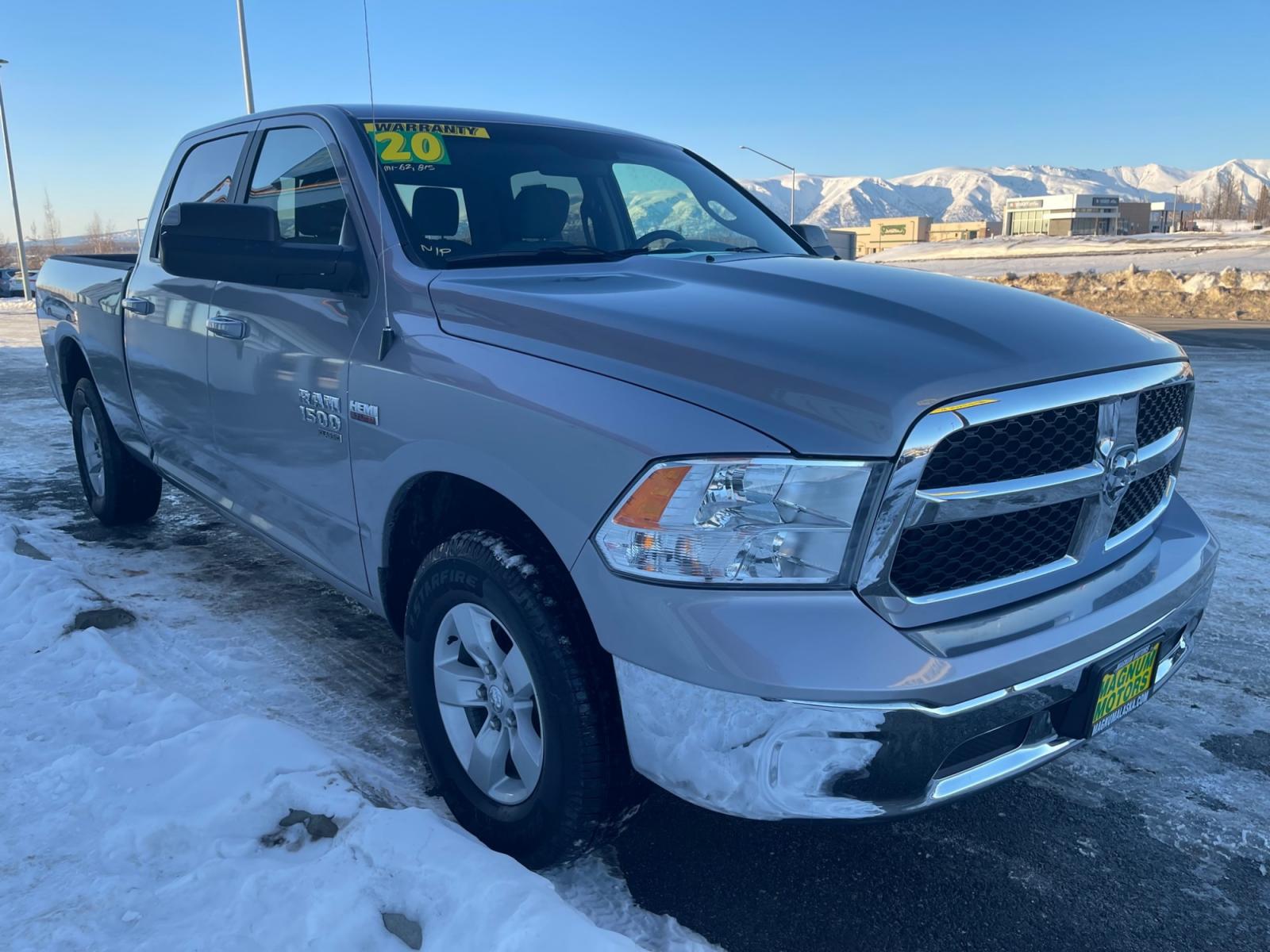 2020 Silver /Gray RAM 1500 Classic SLT Crew Cab 4WD (1C6RR7TT9LS) with an 5.7L V8 OHV 16V engine, 8A transmission, located at 1960 Industrial Drive, Wasilla, 99654, (907) 376-5555, 61.573475, -149.400146 - Photo #6