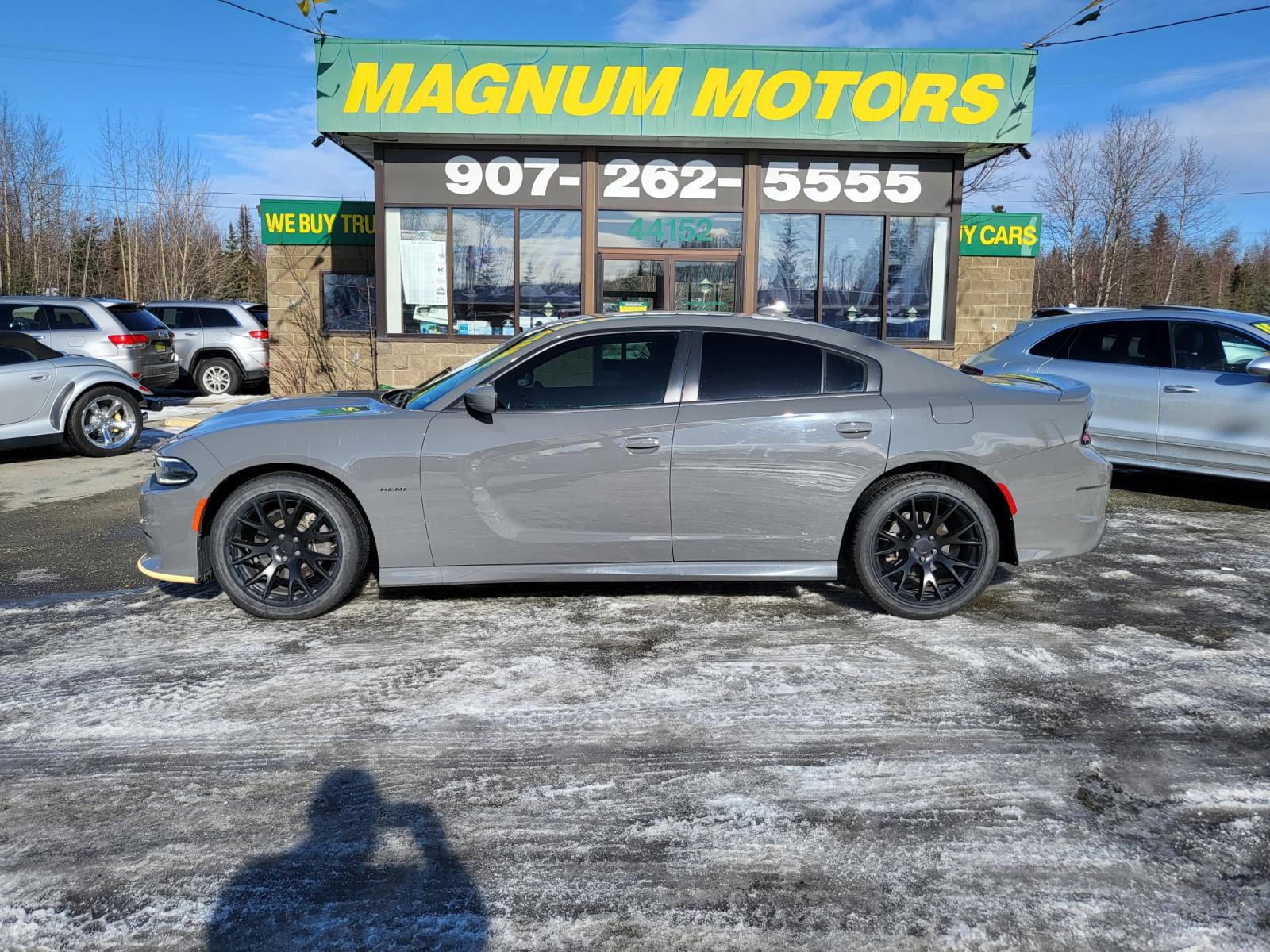 2018 /BLACK Dodge Charger R/T (2C3CDXCT3JH) with an 5.7L V8 OHV 16V engine, 8A transmission, located at 44152 Sterling Highway, Soldotna, 99669, (907) 262-5555, 60.484917, -151.062408 - Photo #3