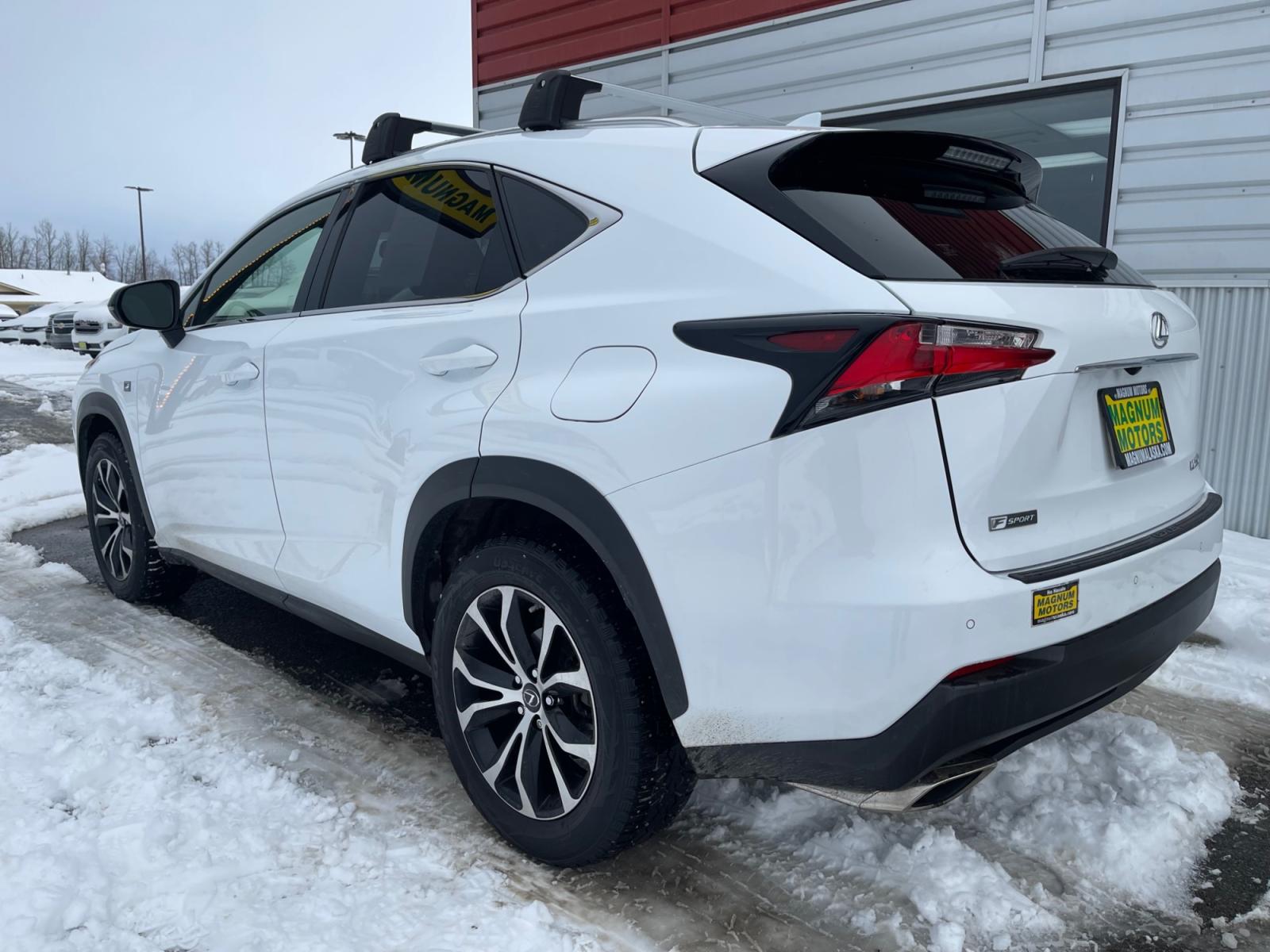 2016 White /Black Lexus NX 200t AWD (JTJBARBZ6G2) with an 2.0L L4 DOHC 16V engine, 6A transmission, located at 1960 Industrial Drive, Wasilla, 99654, (907) 376-5555, 61.573475, -149.400146 - Photo #3