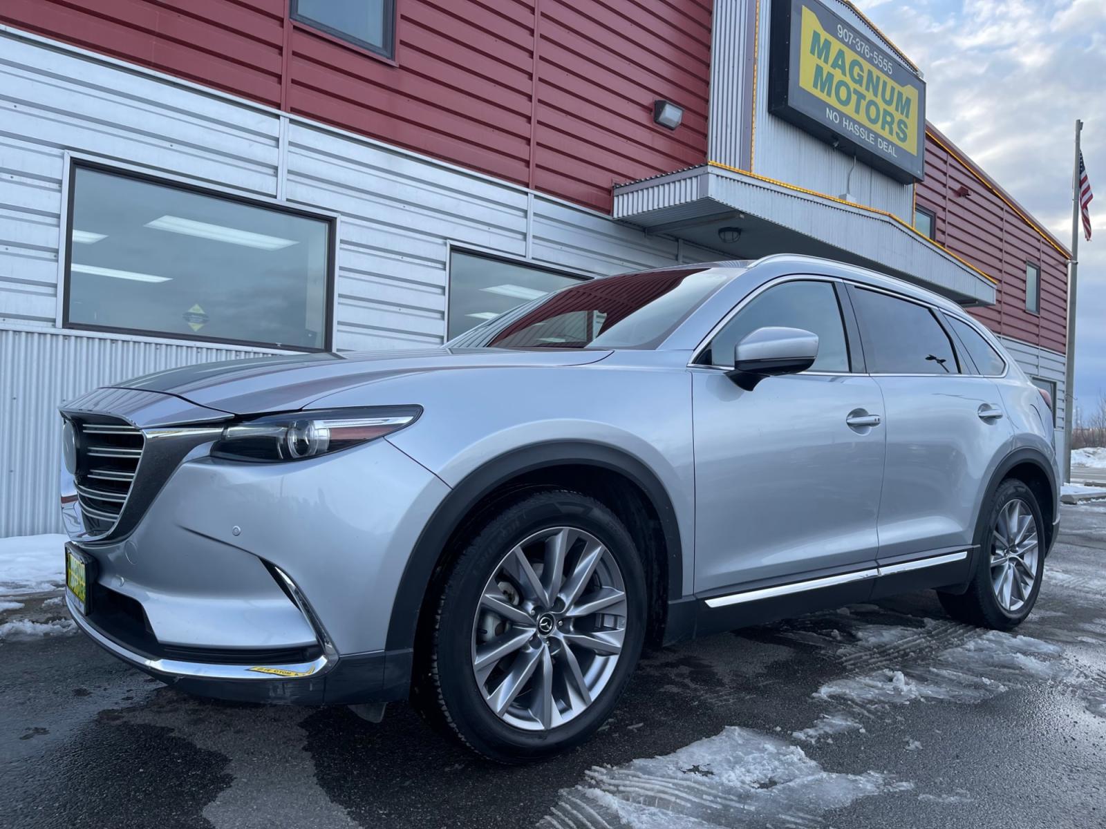 2021 Silver /Black Mazda CX-9 Grand Touring AWD (JM3TCBDY9M0) with an 2.5L L4 DOHC 16V engine, 6A transmission, located at 1960 Industrial Drive, Wasilla, 99654, (907) 376-5555, 61.573475, -149.400146 - Photo #0