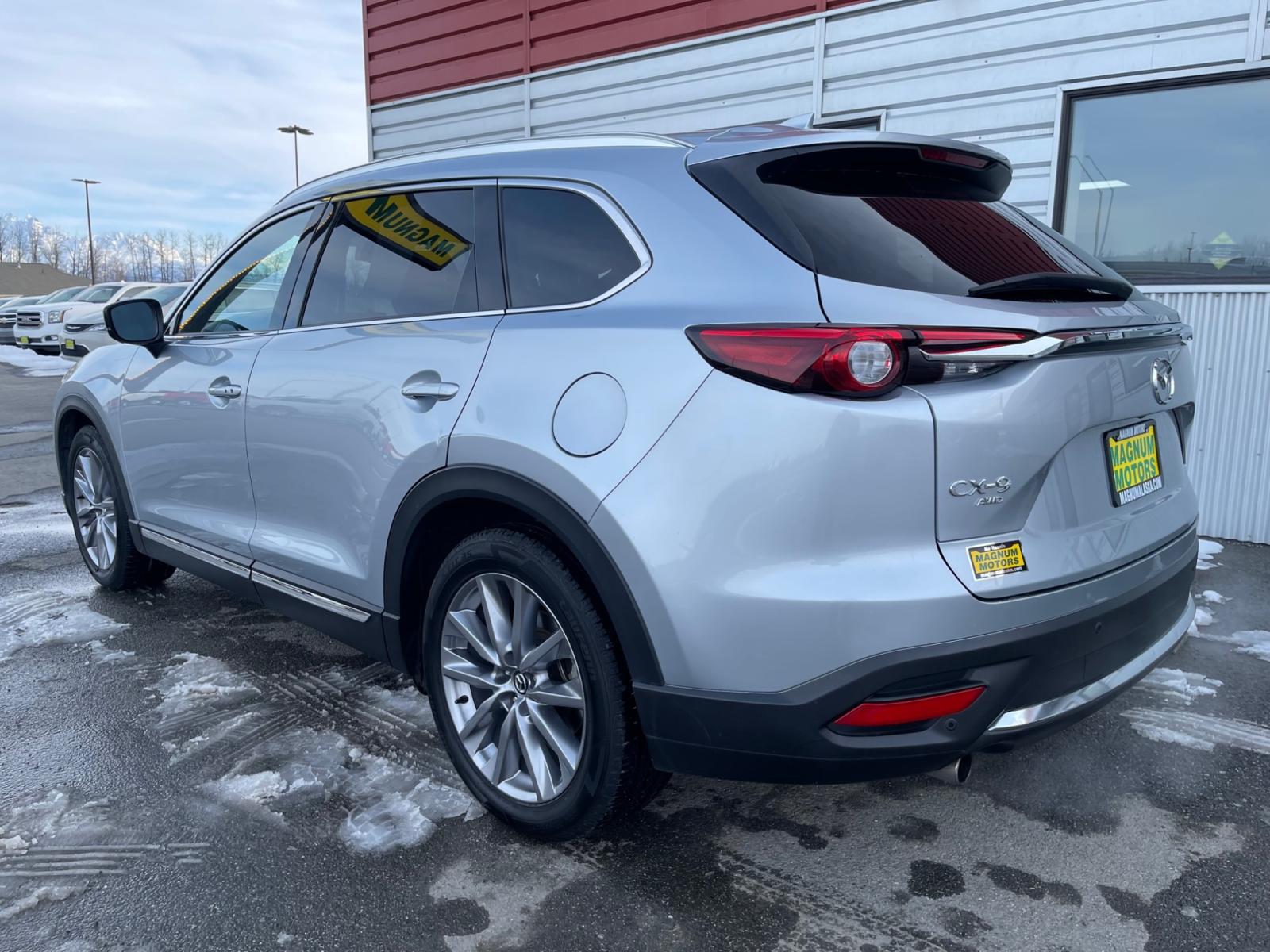 2021 Silver /Black Mazda CX-9 Grand Touring AWD (JM3TCBDY9M0) with an 2.5L L4 DOHC 16V engine, 6A transmission, located at 1960 Industrial Drive, Wasilla, 99654, (907) 376-5555, 61.573475, -149.400146 - Photo #3