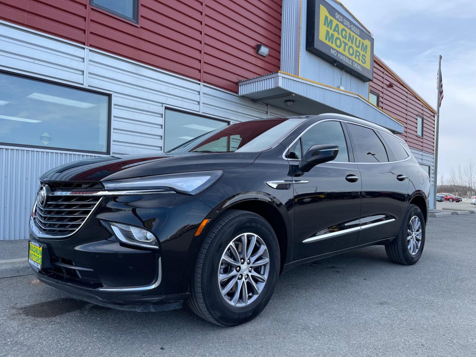 2022 Black /Gray Buick Enclave Premium AWD (5GAEVBKW0NJ) with an 3.6L V6 DOHC 24V engine, 9A transmission, located at 1960 Industrial Drive, Wasilla, 99654, (907) 376-5555, 61.573475, -149.400146 - Photo #0
