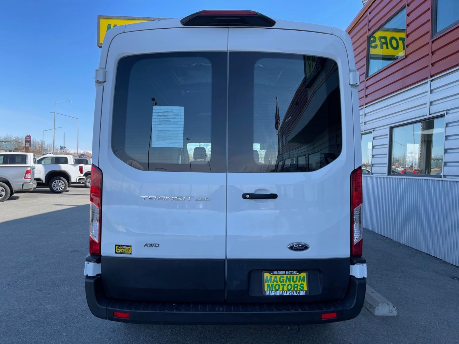 2021 White /Gray Ford Transit 250 Van Med. Roof w/Sliding Pass. 148-in. WB (1FTBR2C87MK) with an 3.5L V6 DOHC 24V engine, 6A transmission, located at 1960 Industrial Drive, Wasilla, 99654, (907) 376-5555, 61.573475, -149.400146 - Photo #3