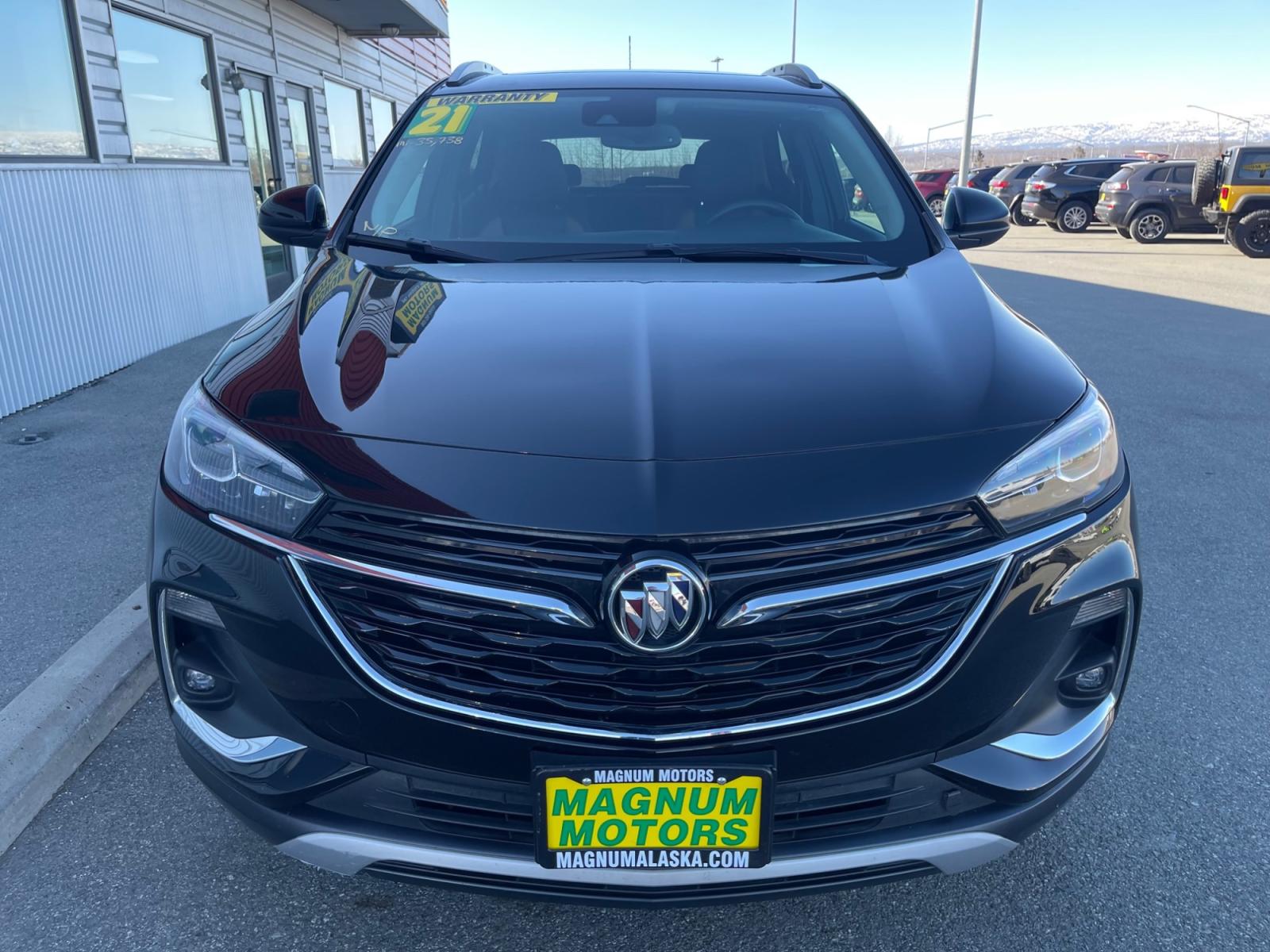2021 Black /Two-tone Buick Encore GX Essence AWD (KL4MMGSL9MB) with an 1.3L L3 TURBO engine, 9A transmission, located at 44152 Sterling Highway, Soldotna, 99669, (907) 262-5555, 60.484917, -151.062408 - Photo #2
