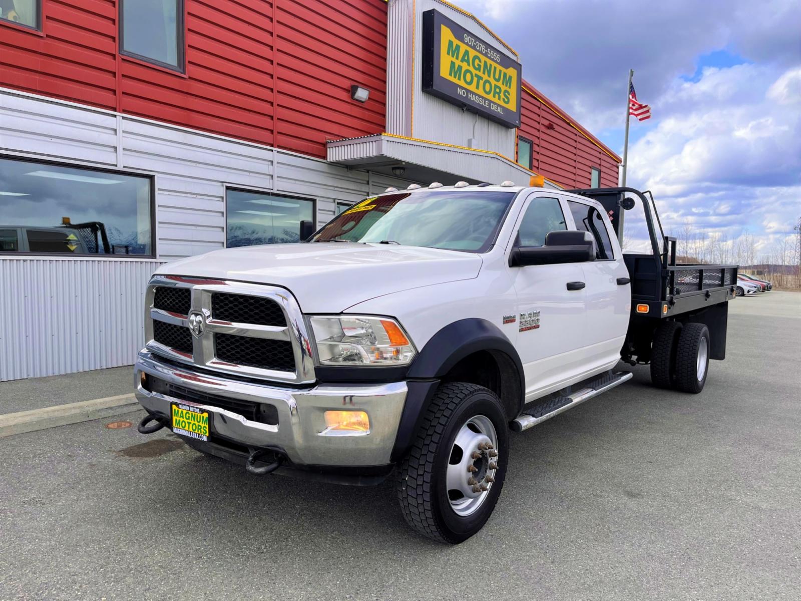 2016 White RAM 5500 Crew Cab LWB 4WD DRW (3C7WRNFJ3GG) with an 6.4L V8 OHV 16V engine, located at 1960 Industrial Drive, Wasilla, 99654, (907) 376-5555, 61.573475, -149.400146 - Photo #0
