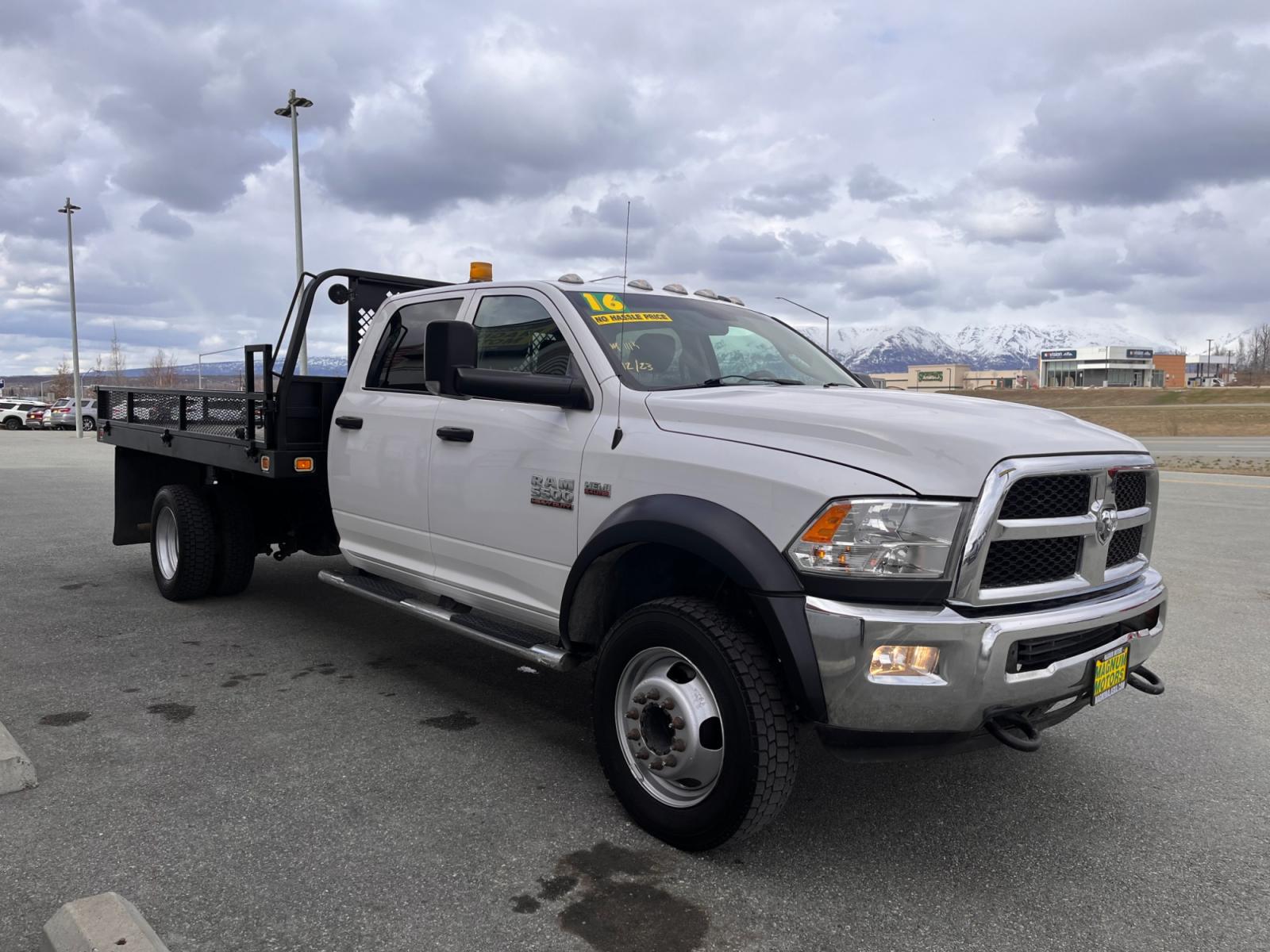 2016 White RAM 5500 Crew Cab LWB 4WD DRW (3C7WRNFJ3GG) with an 6.4L V8 OHV 16V engine, located at 1960 Industrial Drive, Wasilla, 99654, (907) 376-5555, 61.573475, -149.400146 - Photo #6