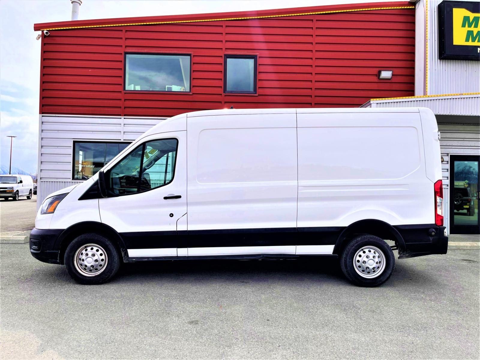 2020 Ford Transit 250 Van Med. Roof w/Sliding Pass. 148-in. WB (1FTBR2C84LK) with an 3.5L V6 DOHC 24V engine, 6A transmission, located at 1960 Industrial Drive, Wasilla, 99654, (907) 376-5555, 61.573475, -149.400146 - Photo #1