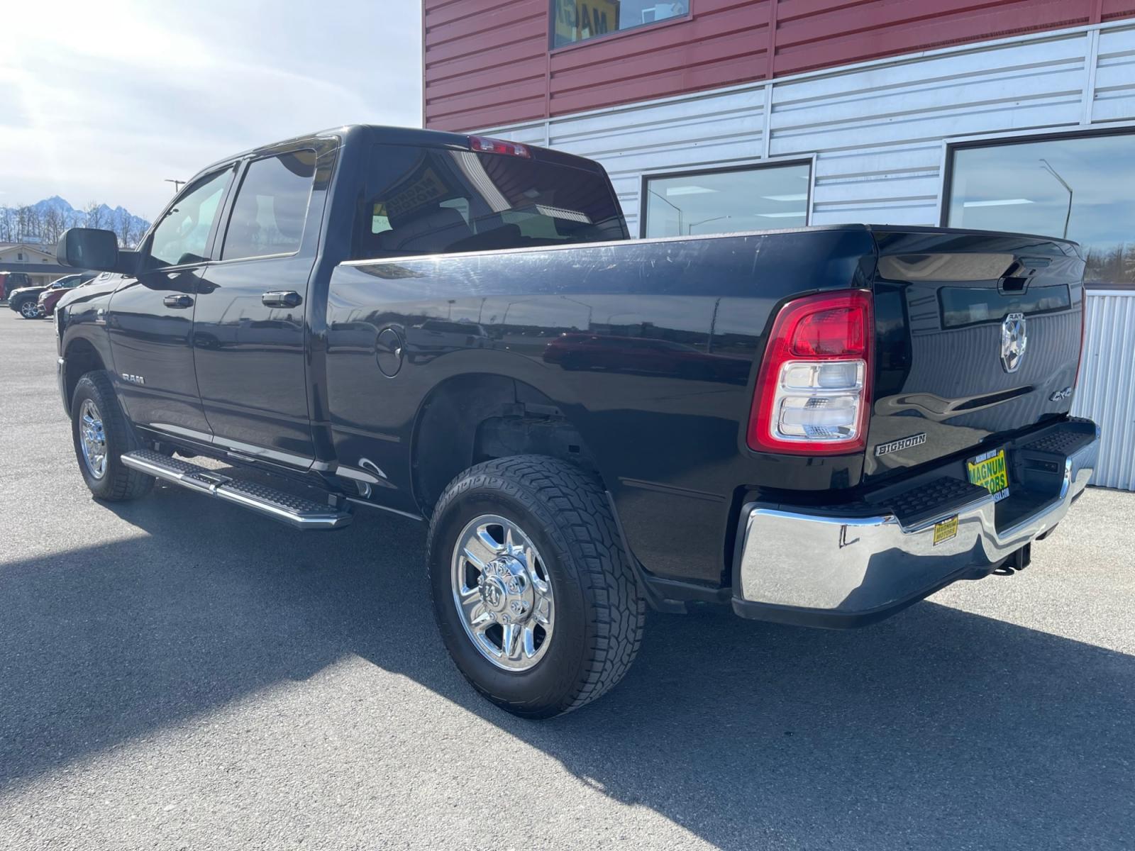 2020 Black /Gray RAM 2500 Big Horn Crew Cab SWB 4WD (3C6UR5DLXLG) with an 6.7L L6 OHV 24V TURBO DIESEL engine, 6A transmission, located at 1960 Industrial Drive, Wasilla, 99654, (907) 376-5555, 61.573475, -149.400146 - Photo #2