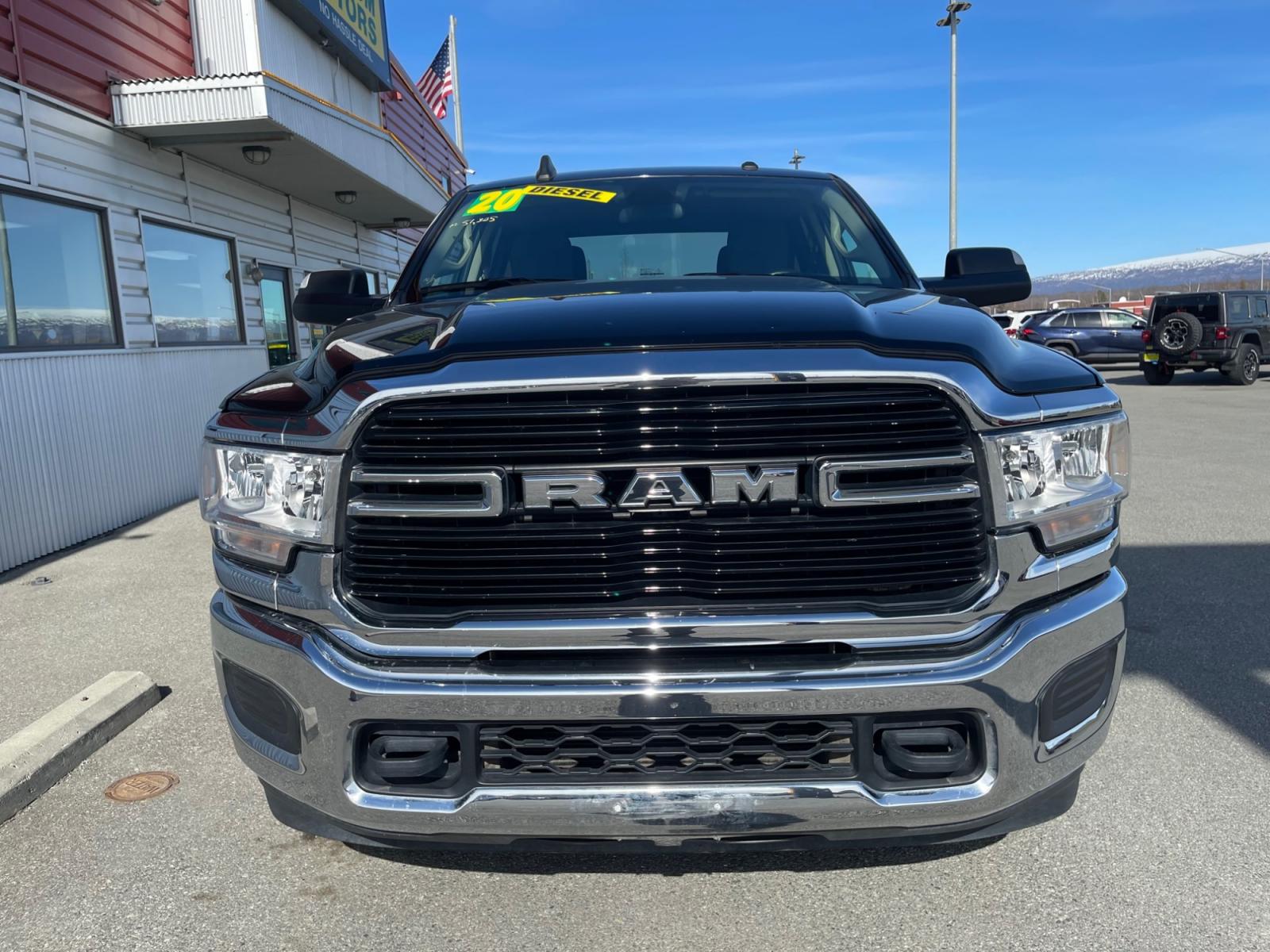 2020 Black /Gray RAM 2500 Big Horn Crew Cab SWB 4WD (3C6UR5DLXLG) with an 6.7L L6 OHV 24V TURBO DIESEL engine, 6A transmission, located at 1960 Industrial Drive, Wasilla, 99654, (907) 376-5555, 61.573475, -149.400146 - Photo #6