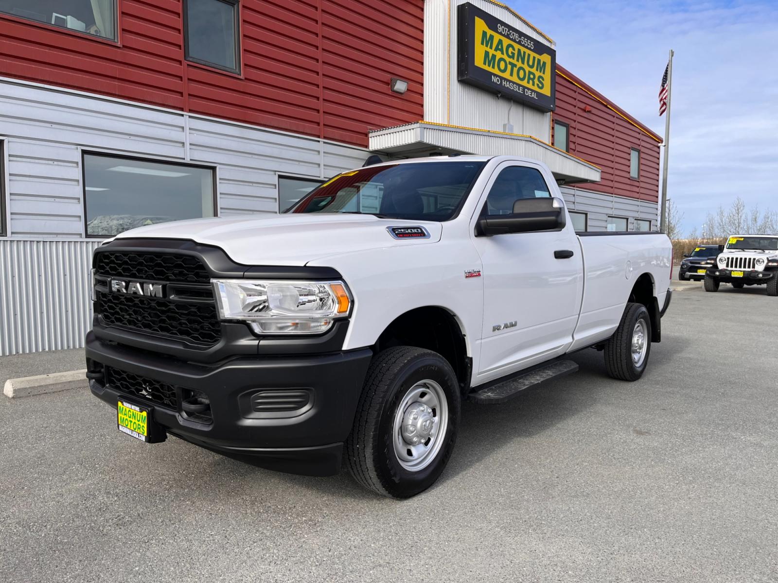 2021 White RAM 2500 Tradesman Regular Cab 4WD (3C6MR5AJ2MG) with an 6.4L V8 engine, 6A transmission, located at 1960 Industrial Drive, Wasilla, 99654, (907) 376-5555, 61.573475, -149.400146 - Photo #0
