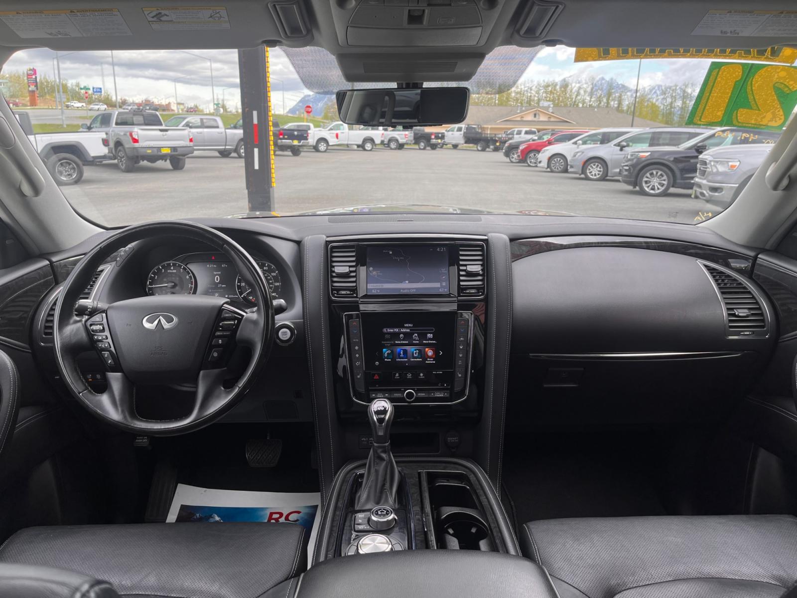 2021 Gray Infiniti QX80 Luxe 4WD (JN8AZ2AE5M9) with an 5.6L V8 DOHC 32V engine, 7A transmission, located at 1960 Industrial Drive, Wasilla, 99654, (907) 376-5555, 61.573475, -149.400146 - Photo #12