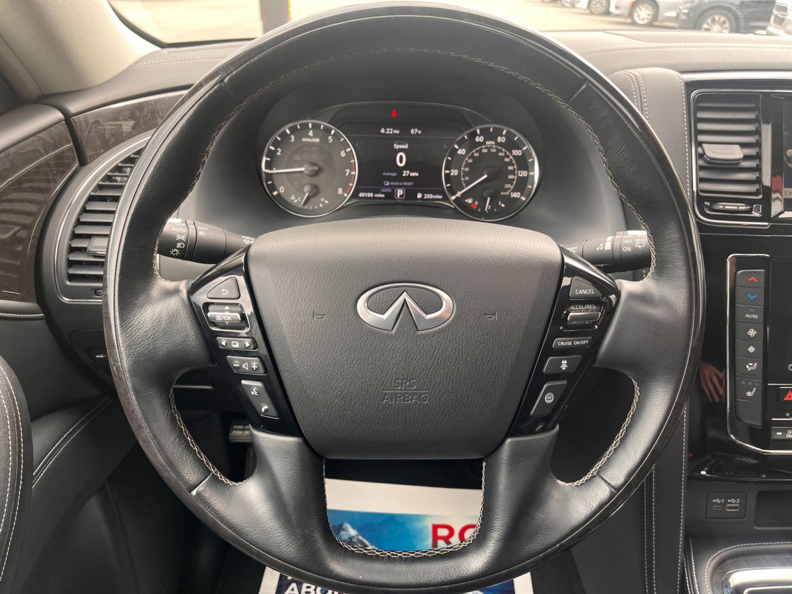 2021 Gray Infiniti QX80 Luxe 4WD (JN8AZ2AE5M9) with an 5.6L V8 DOHC 32V engine, 7A transmission, located at 1960 Industrial Drive, Wasilla, 99654, (907) 376-5555, 61.573475, -149.400146 - Photo #14