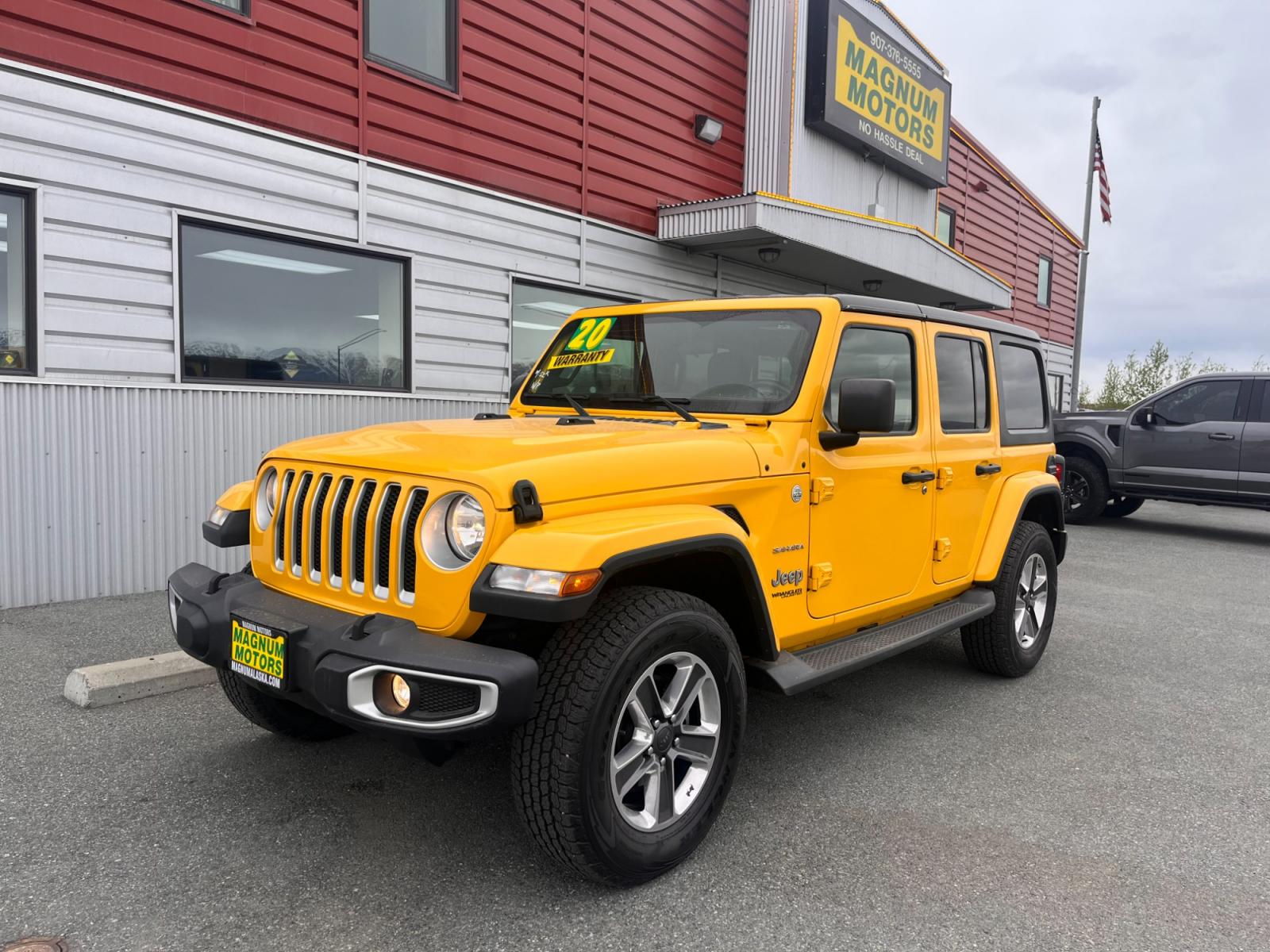2020 Jeep Wrangler Unlimited Sahara (1C4HJXEN2LW) with an 2.0L L4 DOHC 16V TURBO engine, 6A transmission, located at 44152 Sterling Highway, Soldotna, 99669, (907) 262-5555, 60.484917, -151.062408 - Photo #0